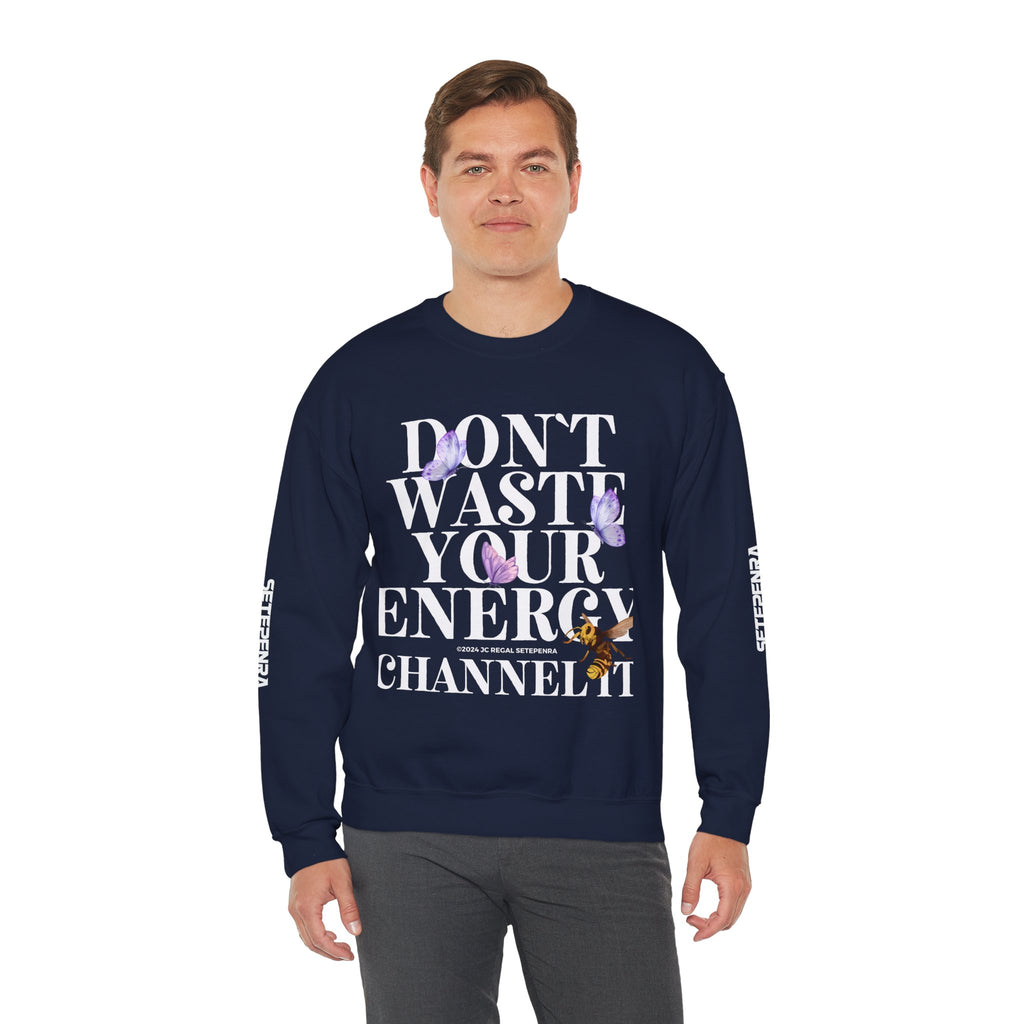 Channel It Unisex Heavy Blend™ Crewneck Sweatshirt (White Print)