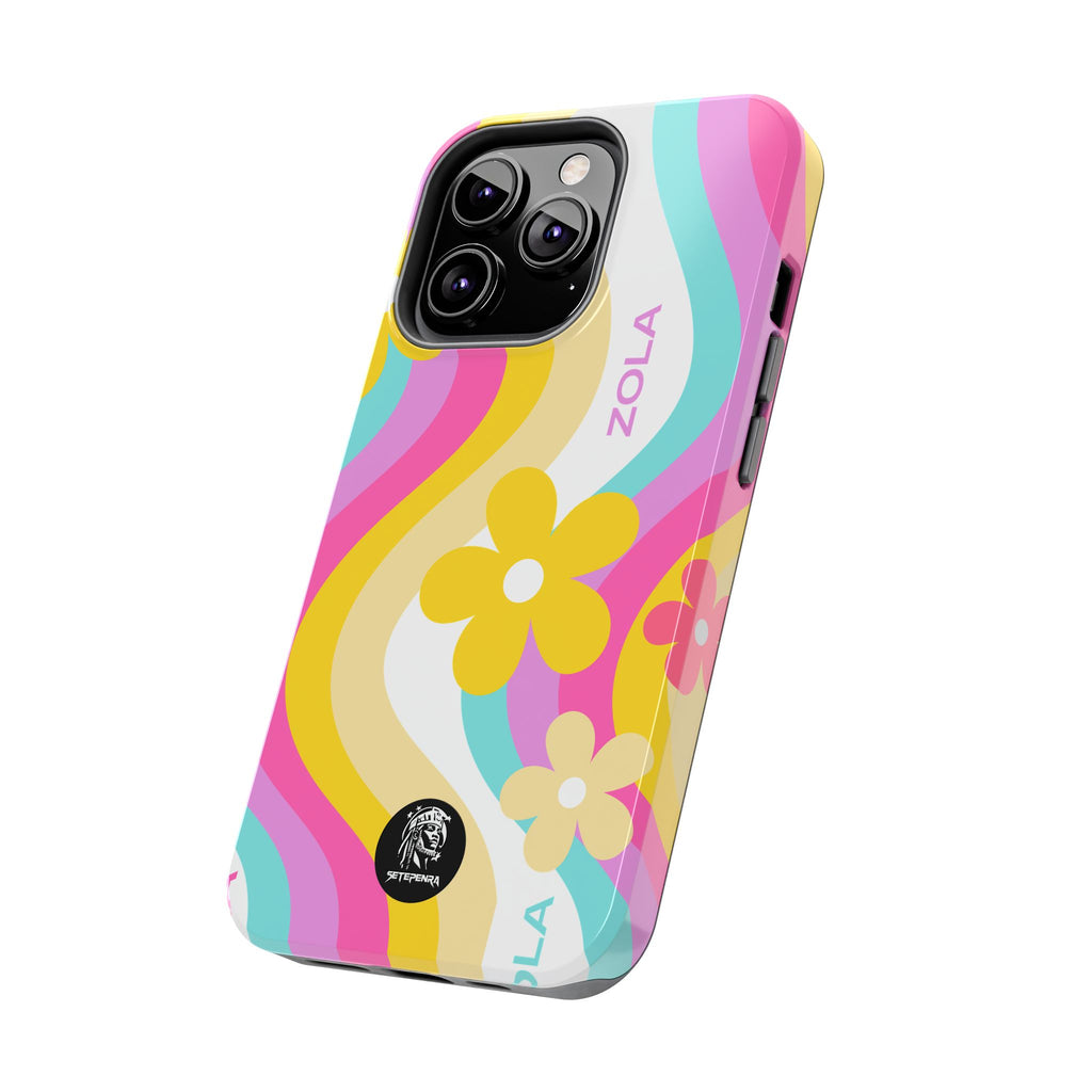 Zola Tough Phone Case (For iPhone, Galaxy & More) - White Wave