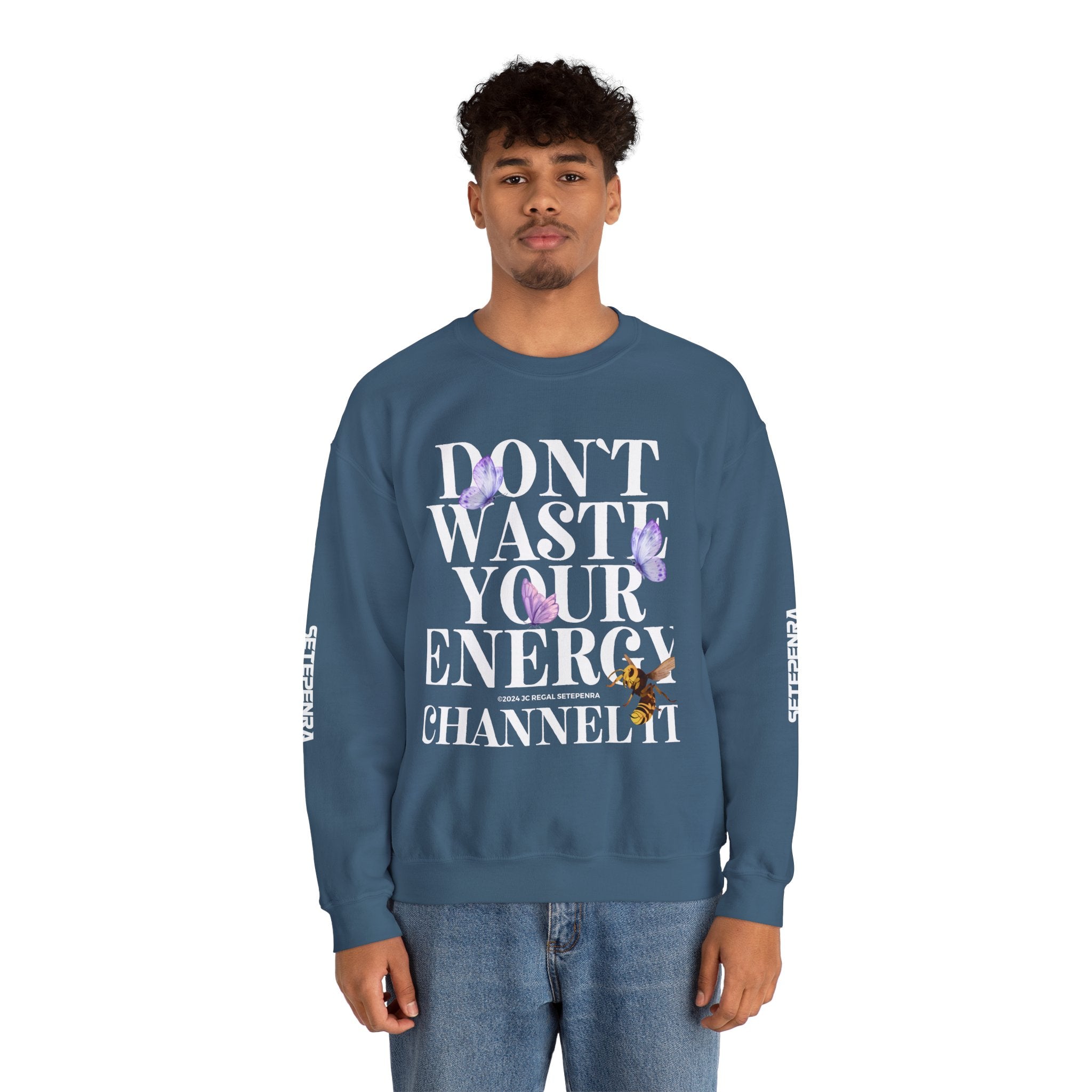 Channel It Unisex Heavy Blend™ Crewneck Sweatshirt (White Print)