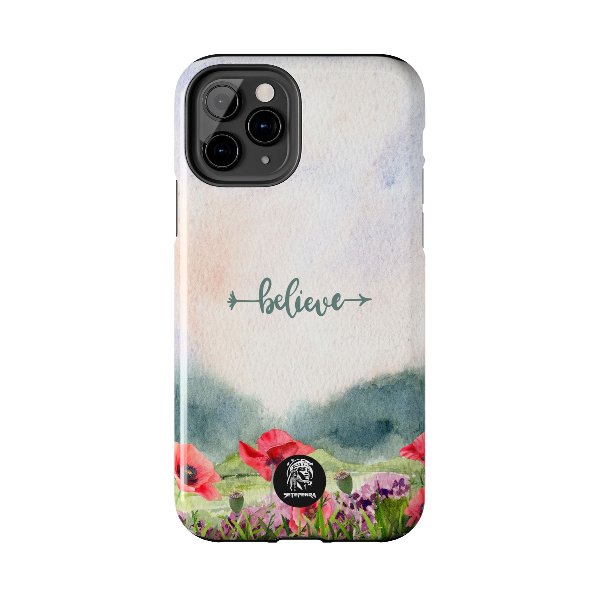 Believe Tough Phone Case (For iPhone, Galaxy & More) - Watercolor Flower