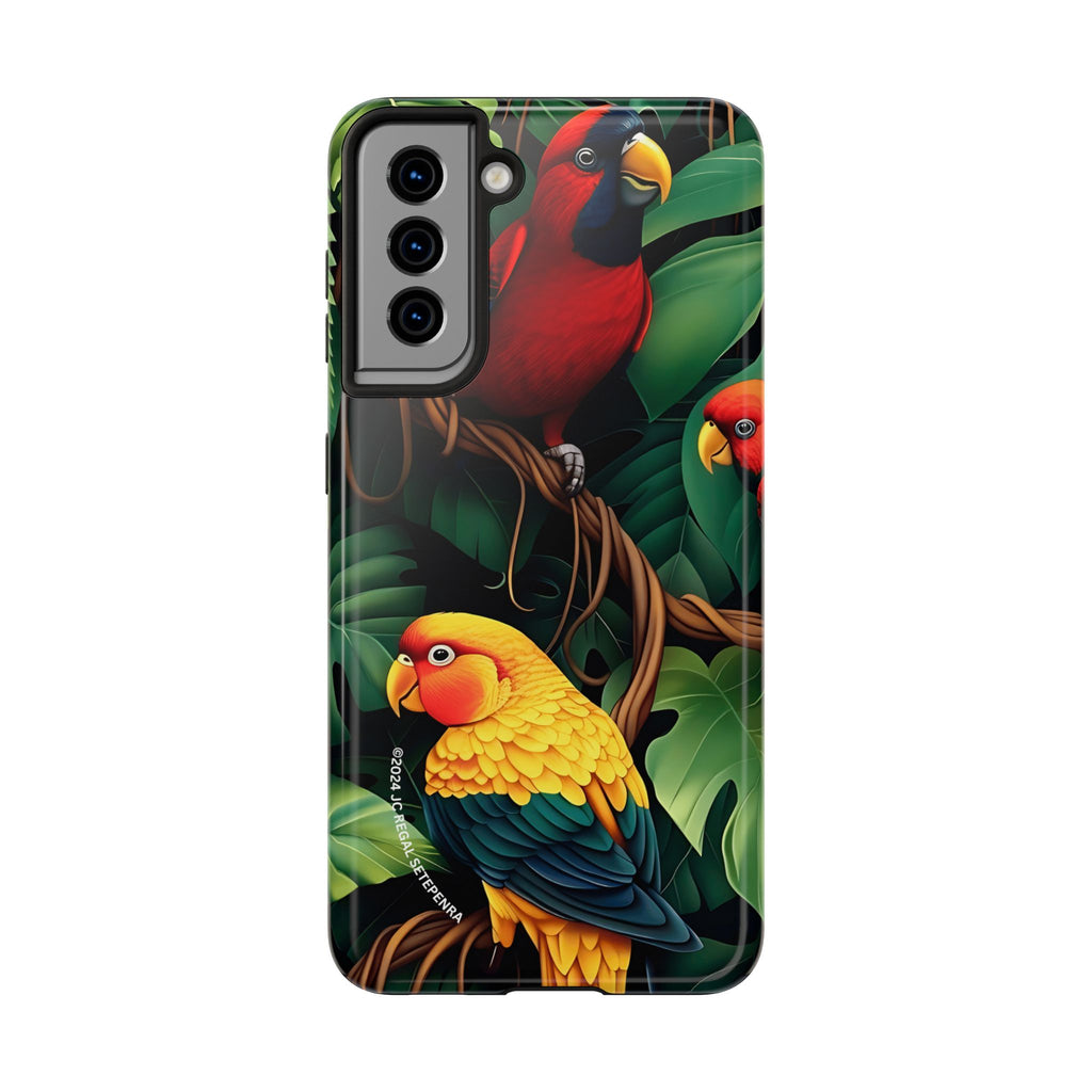 Tri-Parrot Tough Phone Case (For iPhone, Galaxy & More)