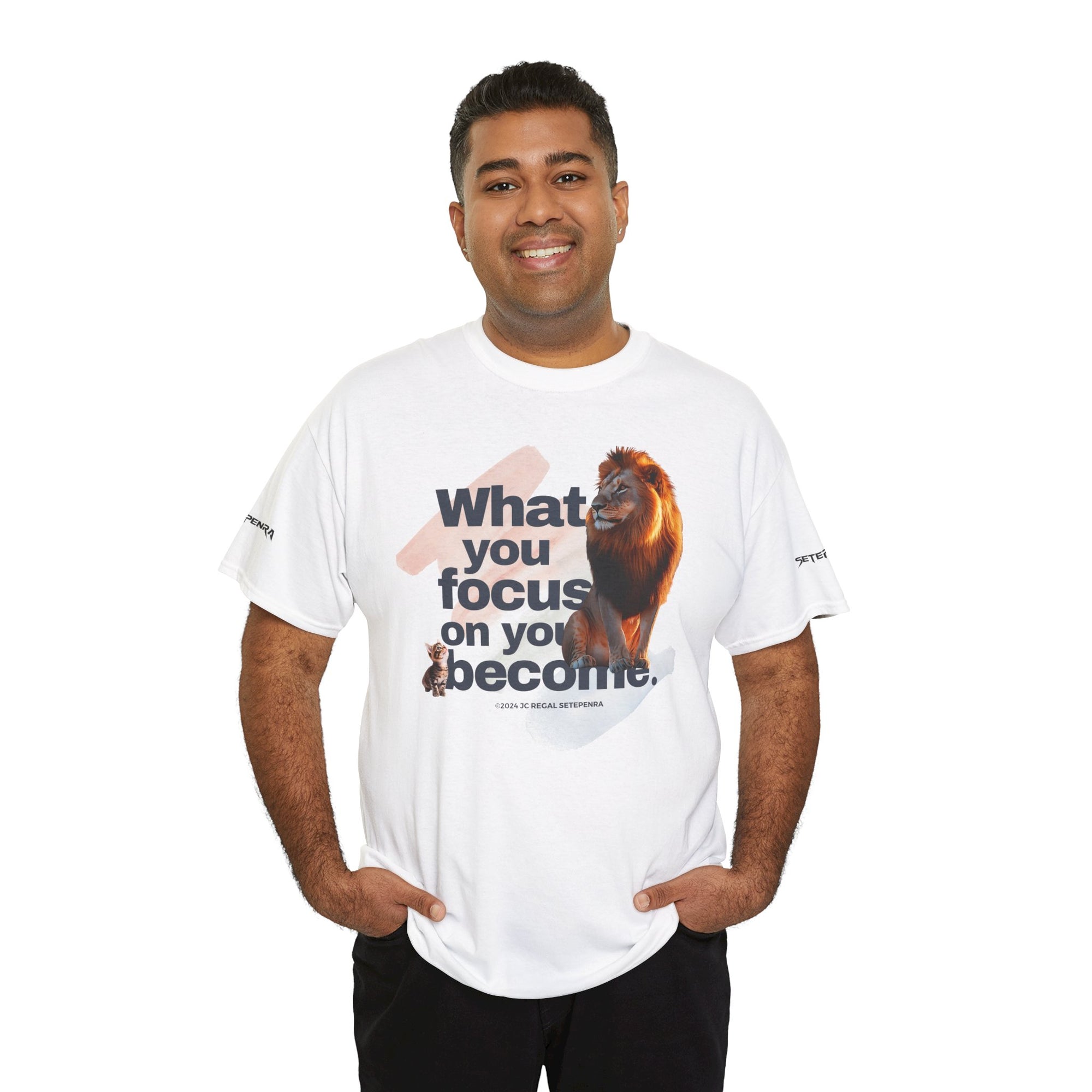 What You Focus On You Become Unisex Heavy Cotton Tee