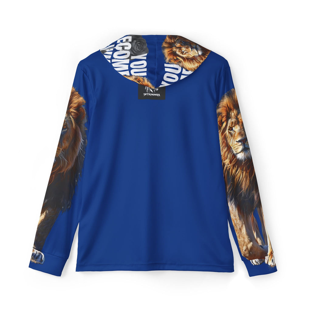 You Become What You Believe Men's Sports Warmup Hoodie (Dark Blue) SETEPENRA All Over Prints.