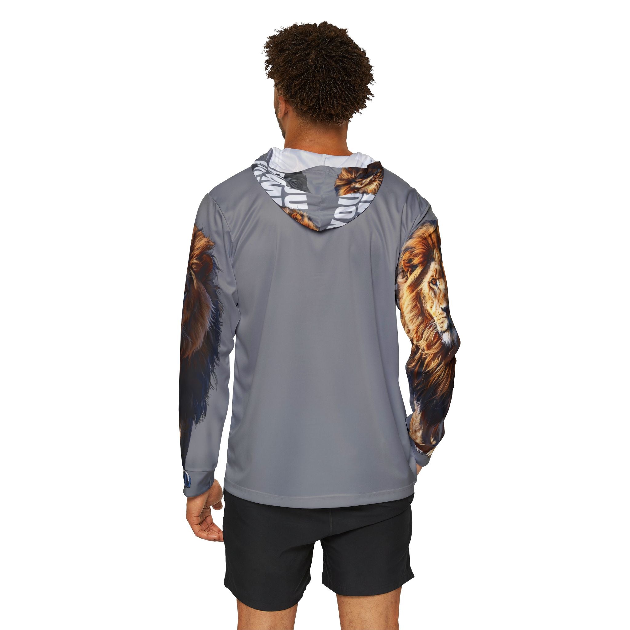 You Become What You Believe Men's Sports Warmup Hoodie (Grey) SETEPENRA All Over Prints.