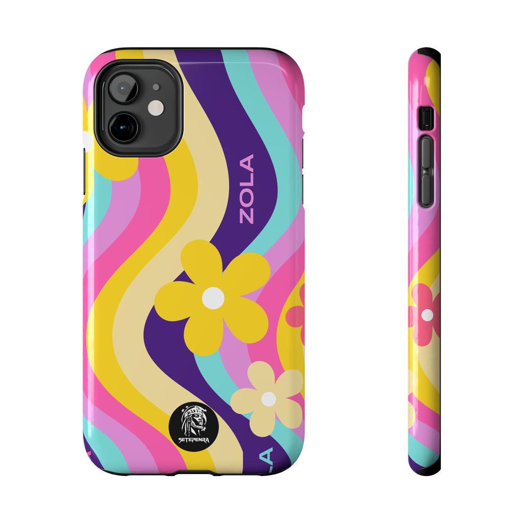 Zola Tough Phone Case (For iPhone, Galaxy & More) - Purple Wave SETEPENRA Phone Case.