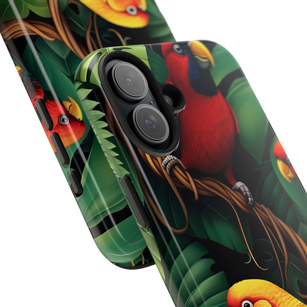 Tri-Parrot Tough Phone Case (For iPhone, Galaxy & More)