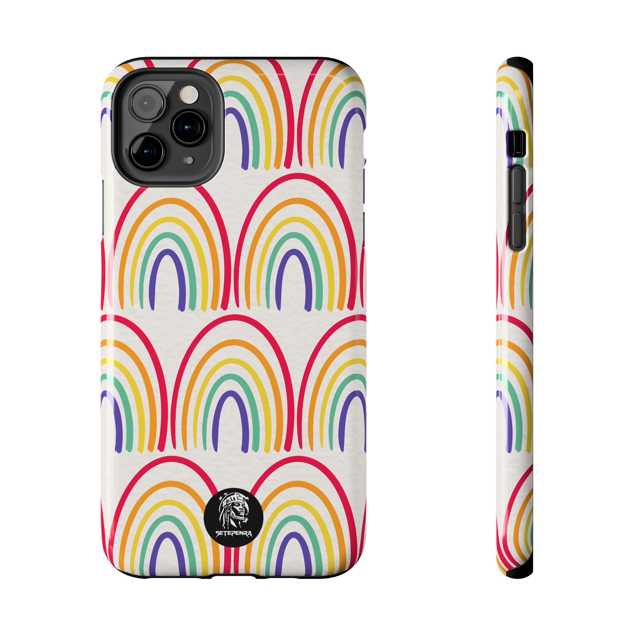 Retro Rainbow Tough Phone Case (For iPhone, Galaxy & More) SETEPENRA Phone Case.