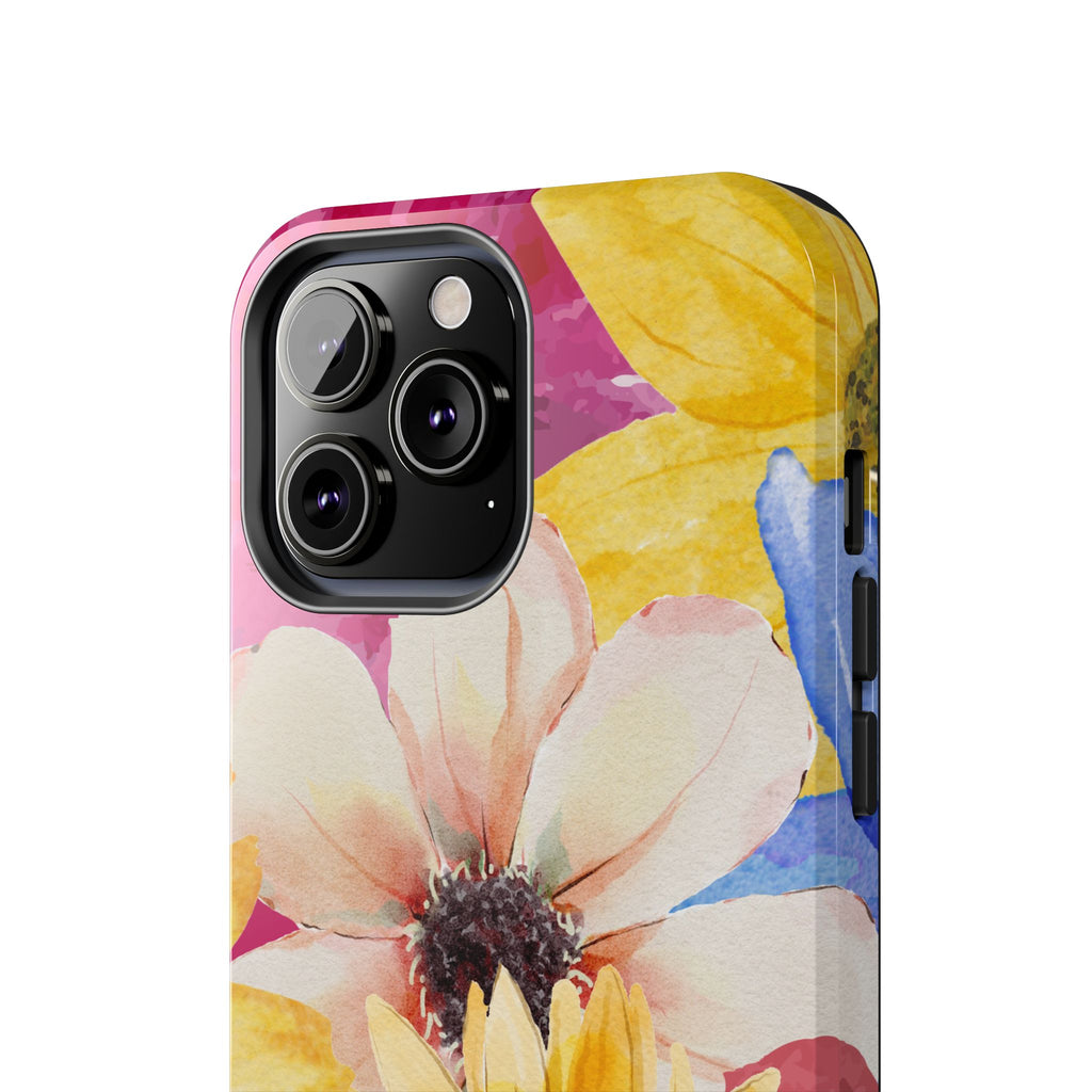 Watercolor Flowers Tough Phone Case (For iPhone, Galaxy & More)