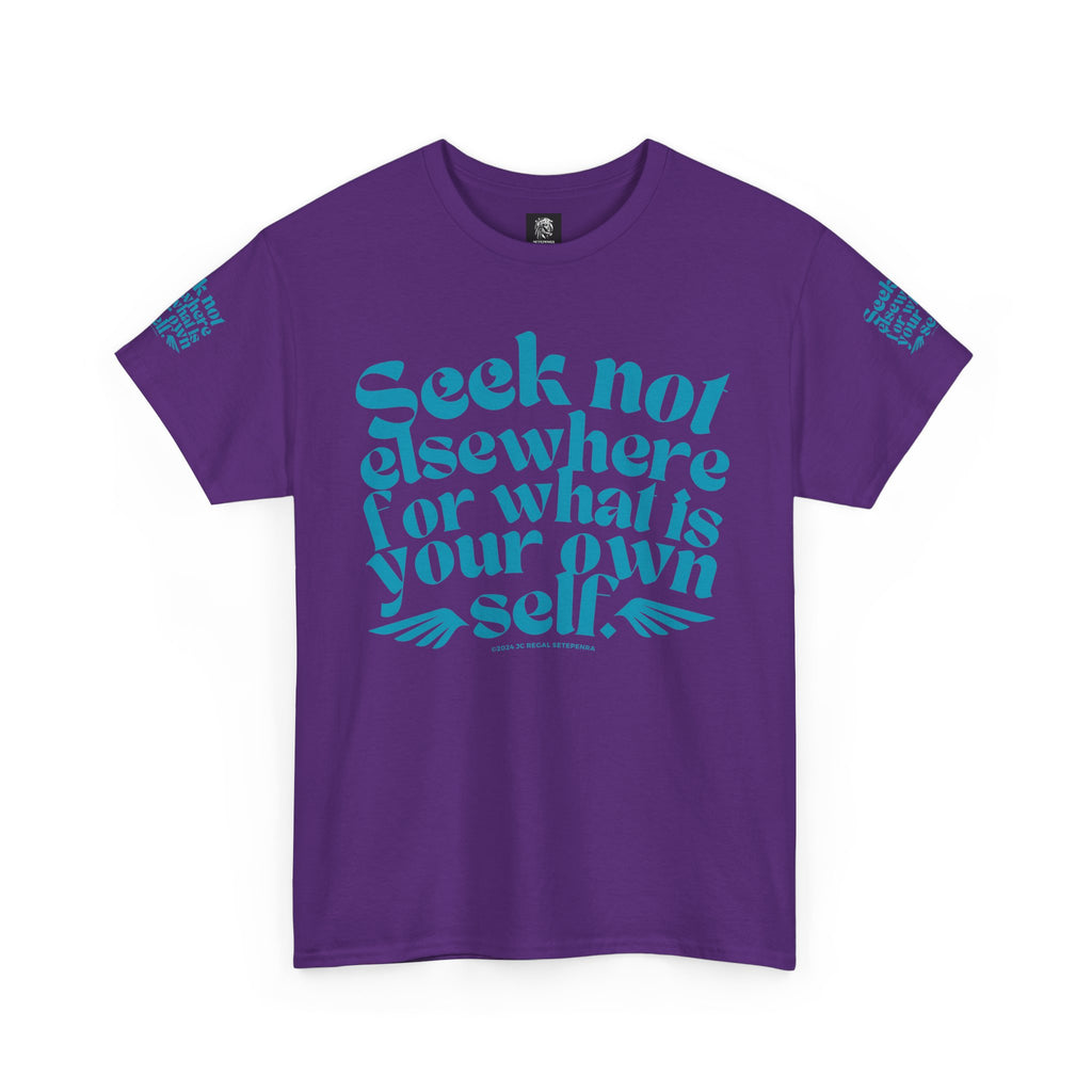 Seek Not Elsewhere (Aqua Edition) Unisex Heavy Cotton Tee SETEPENRA T-Shirt.