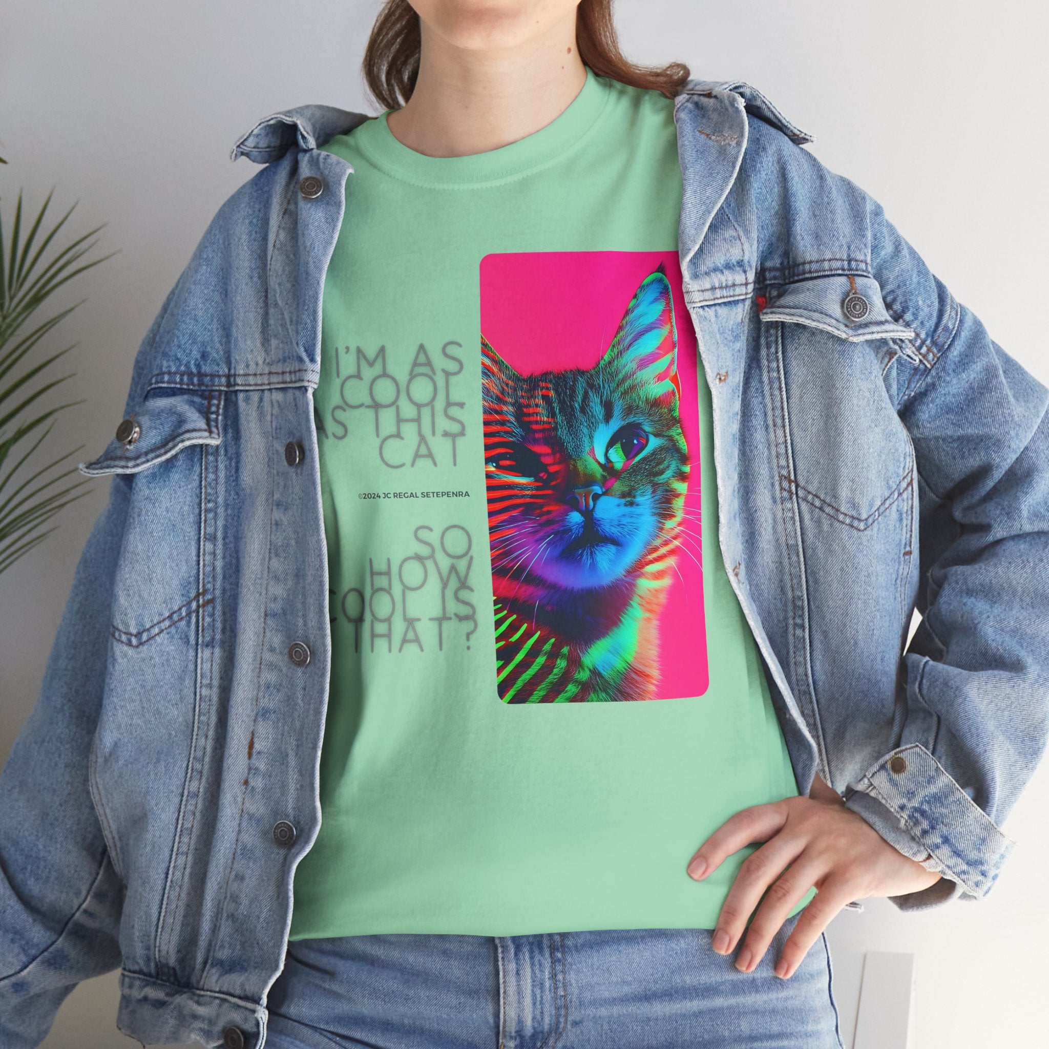 Cool Cat (Whiskers 2) Unisex Heavy Cotton Tee