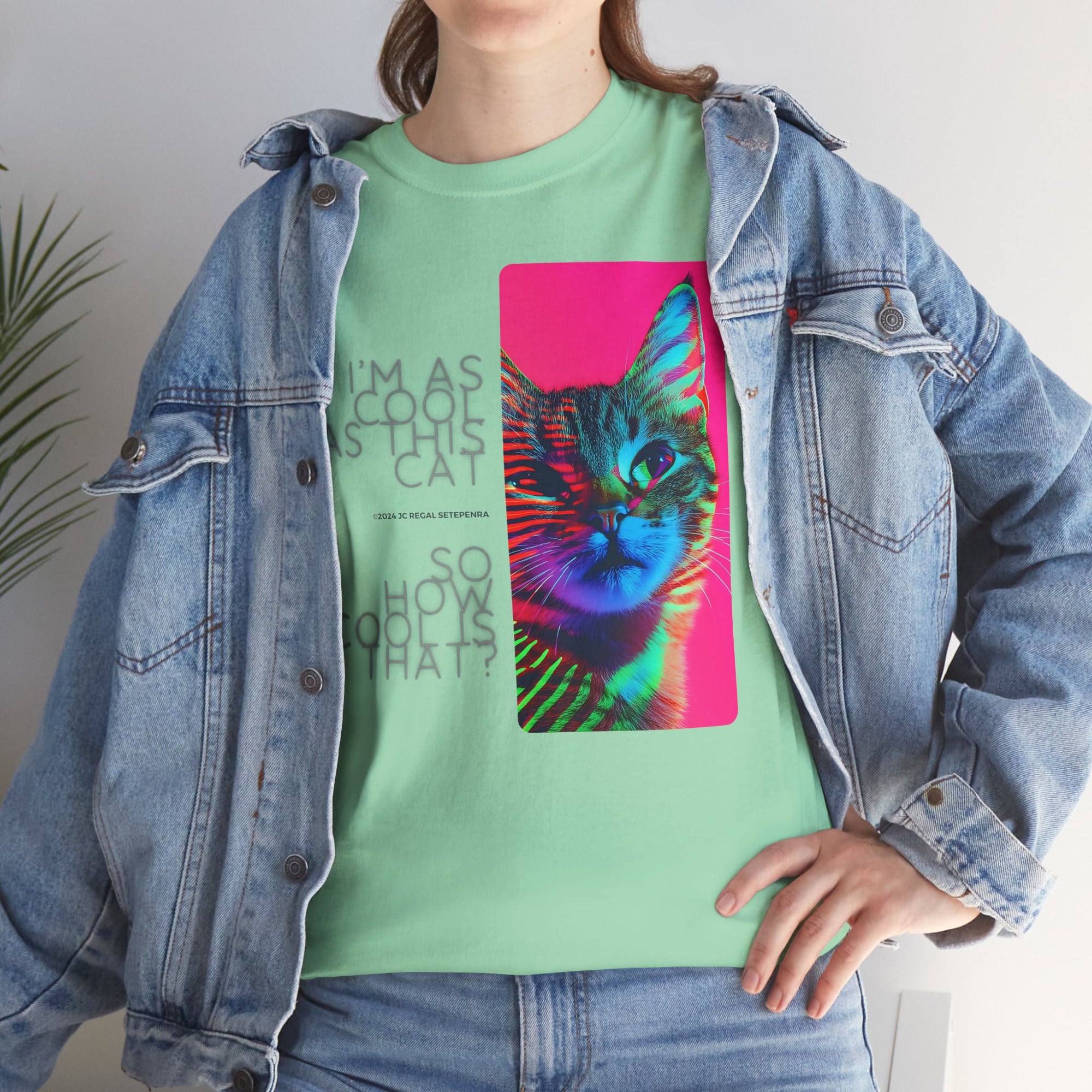 Cool Cat (Whiskers 2) Unisex Heavy Cotton Tee