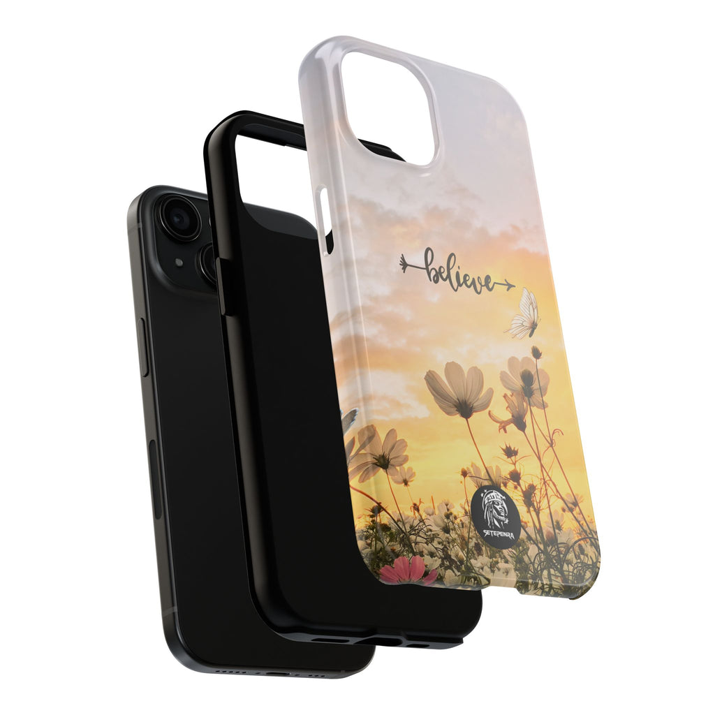 Believe Tough Phone Case (For iPhone, Galaxy & More) - Aesthetic Flower