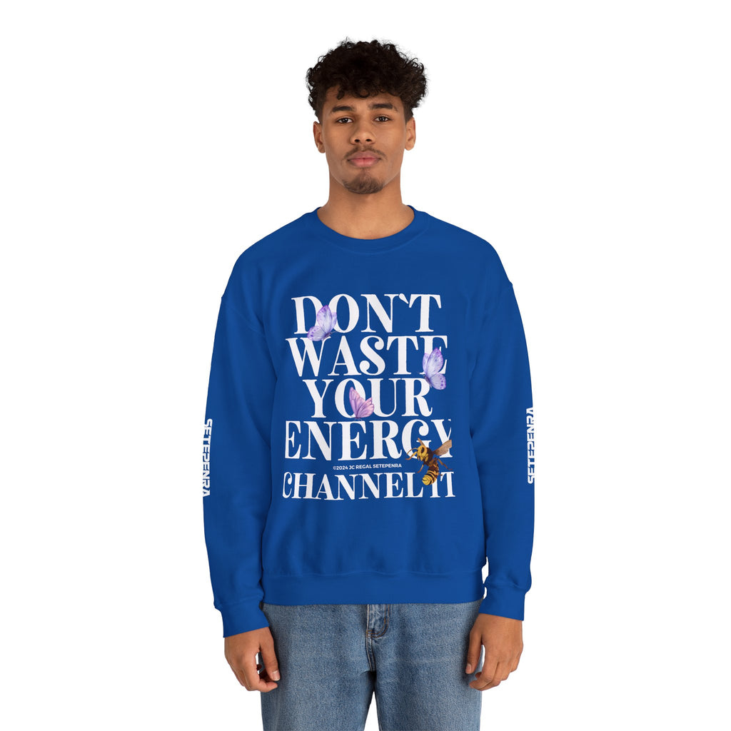 Channel It Unisex Heavy Blend™ Crewneck Sweatshirt (White Print)