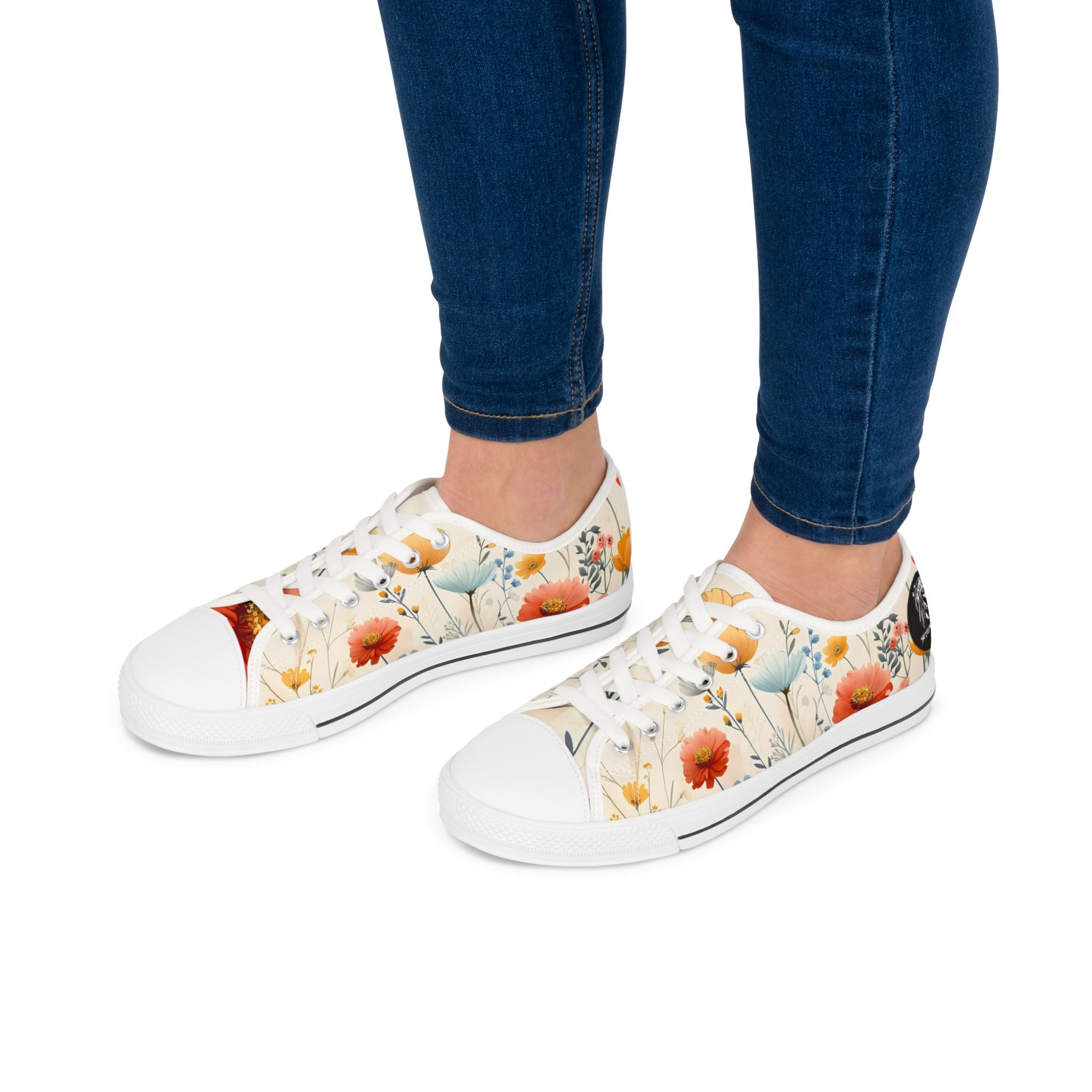 Flower Mist Women's Low Top Sneakers SETEPENRA Shoes.