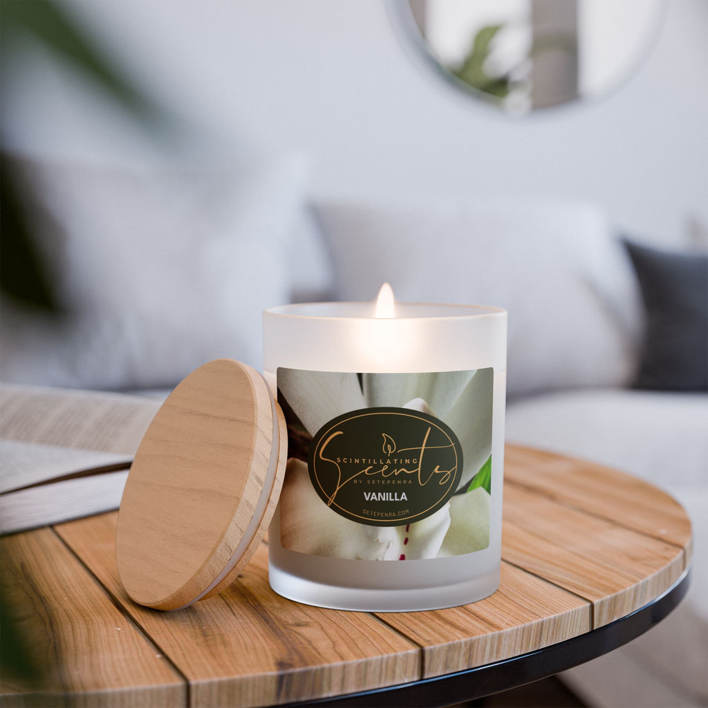 Scintillating Scents by SETEPENRA Frosted Glass Candle, 11oz