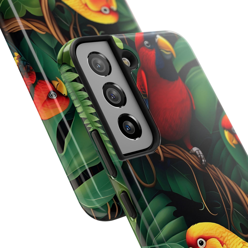Tri-Parrot Tough Phone Case (For iPhone, Galaxy & More)
