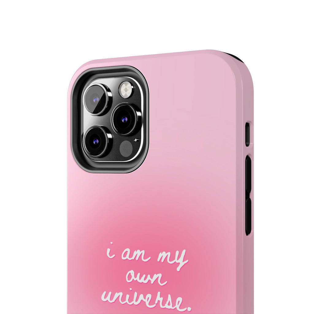 I Am My Own Universe — Pink Gradient Protective Cover Tough Phone Case