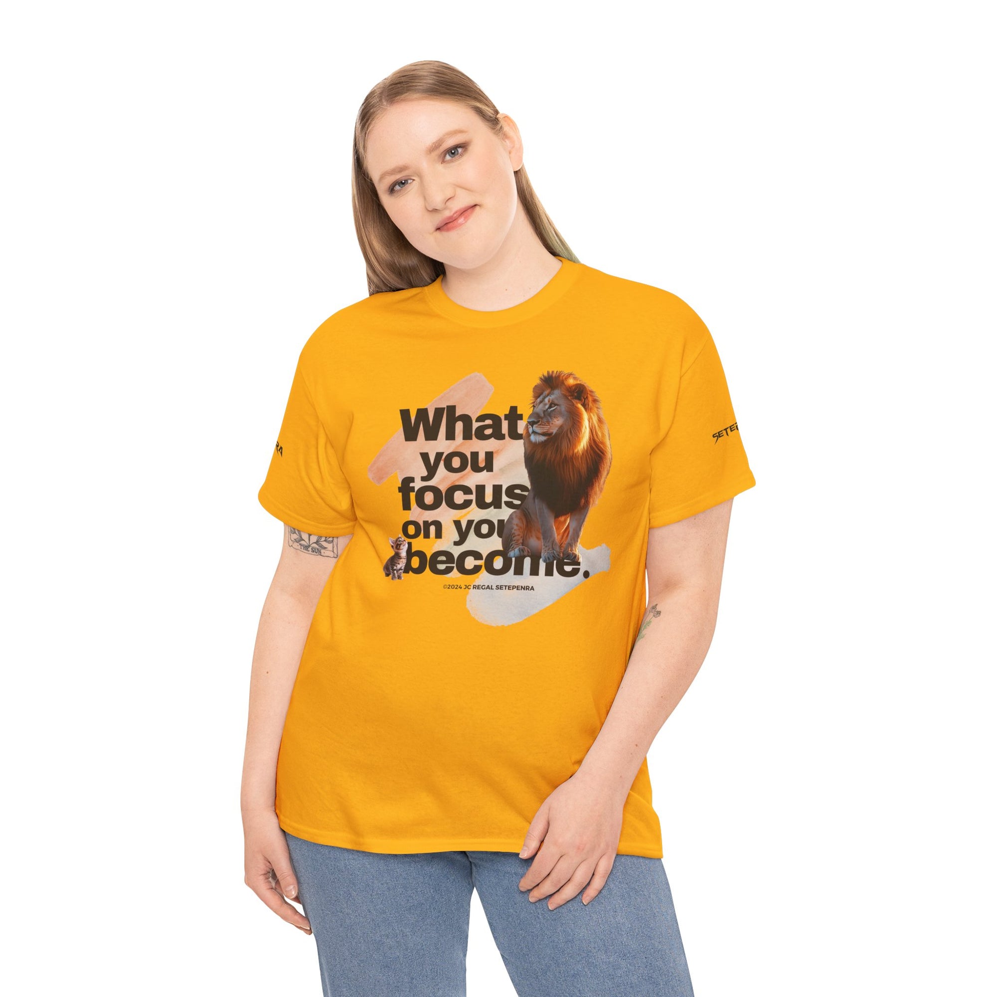 What You Focus On You Become Unisex Heavy Cotton Tee