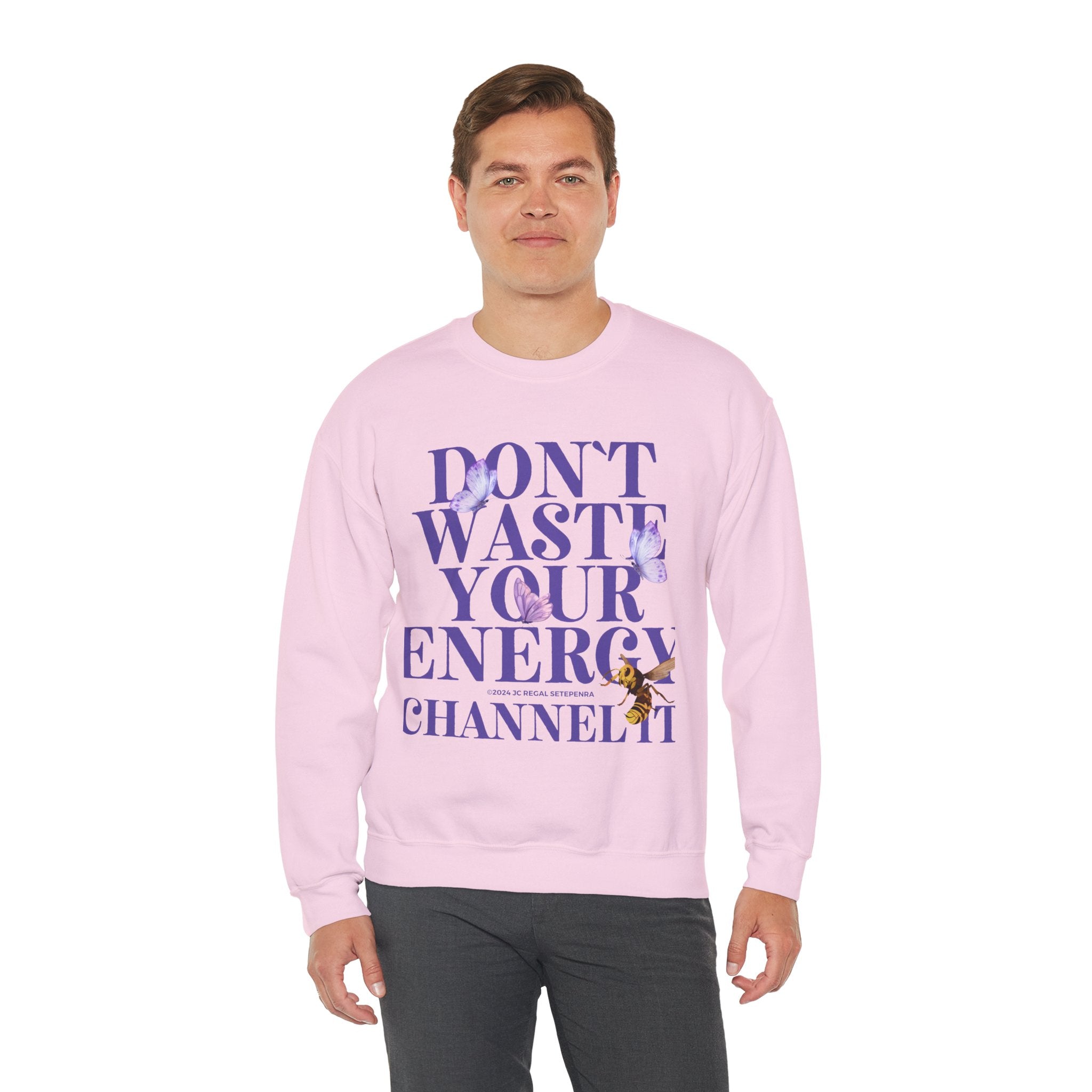 Channel It Unisex Heavy Blend™ Crewneck Sweatshirt (Purple Print)