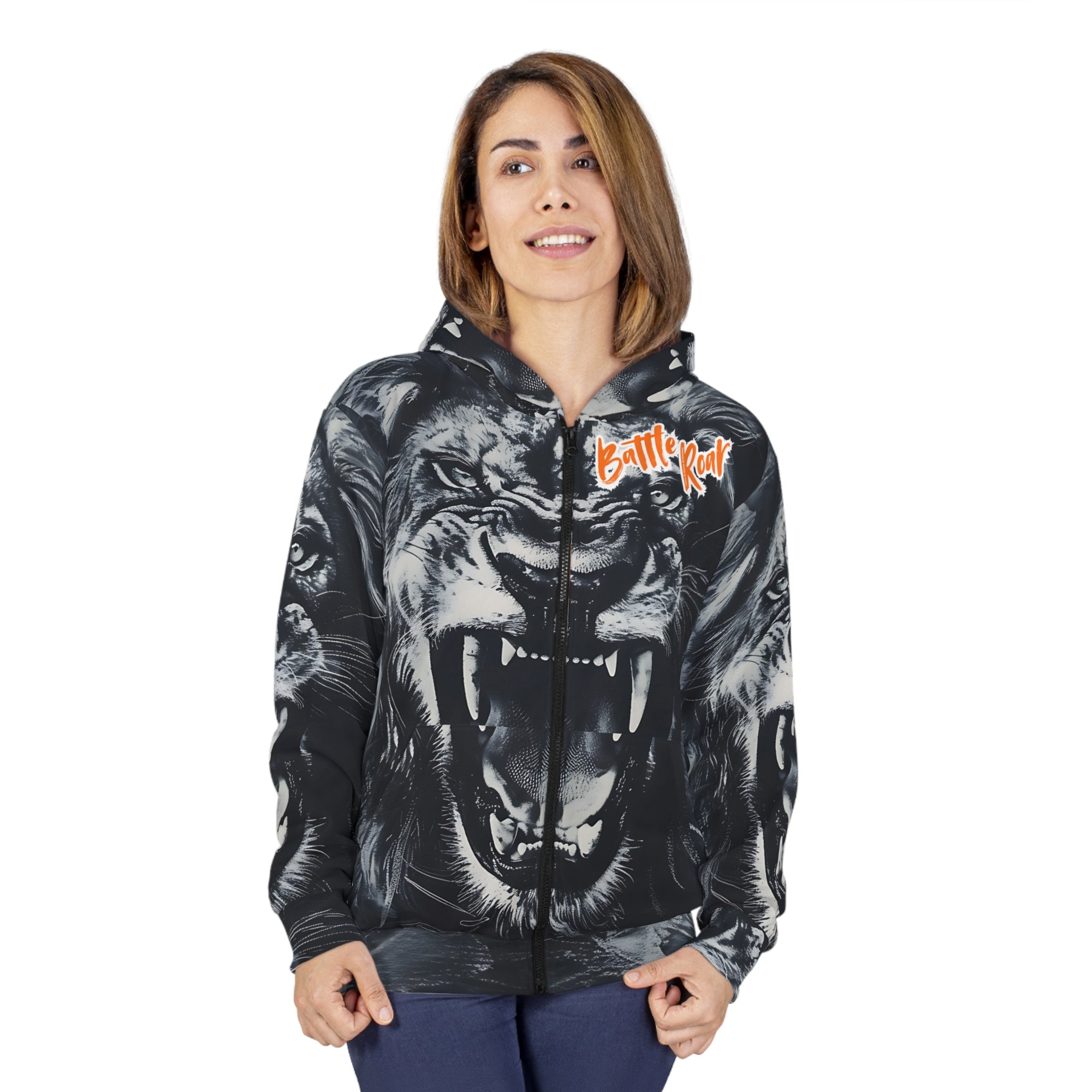 Battle Roar Unisex Zip Hoodie