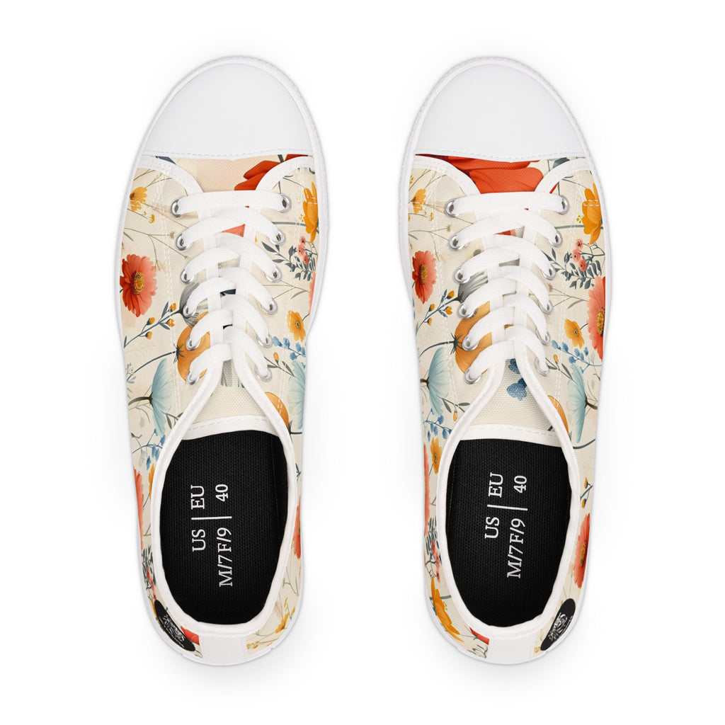 Flower Mist Women's Low Top Sneakers SETEPENRA Shoes.