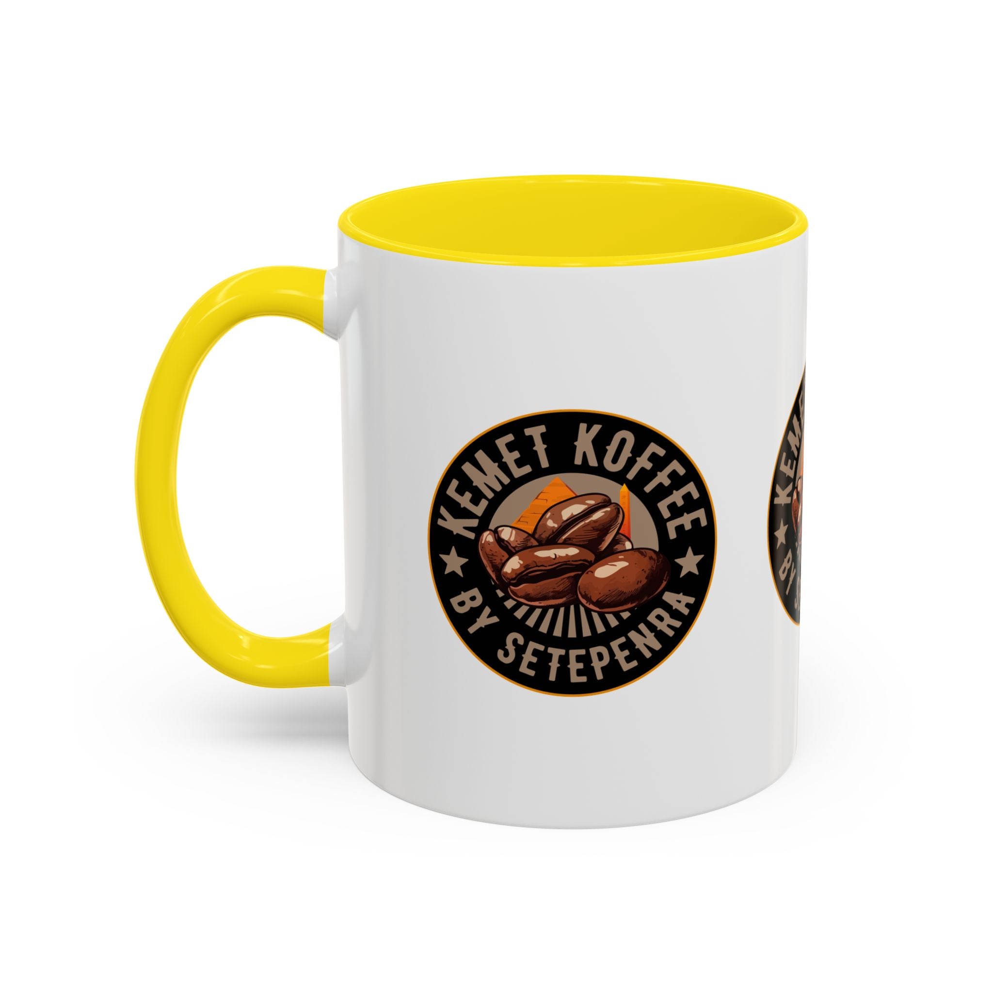 Kemet Koffee By Setepenra Accent Coffee Mug, 11oz, 15oz (Various Colors)