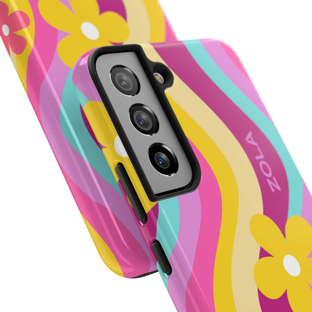 Zola Tough Phone Case (For iPhone, Galaxy & More) - Pink Wave