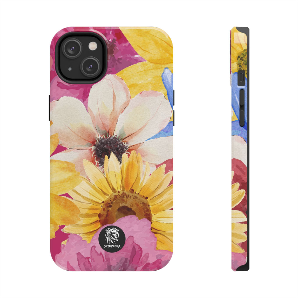 Watercolor Flowers Tough Phone Case (For iPhone, Galaxy & More)