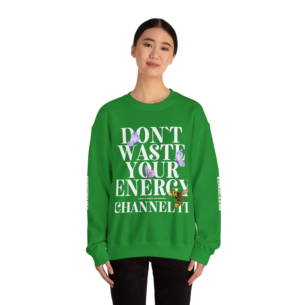 Channel It Unisex Heavy Blend™ Crewneck Sweatshirt (White Print)