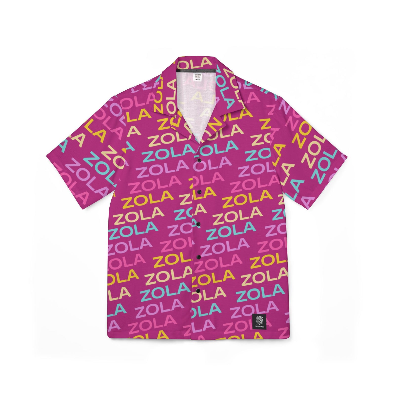 Zola Men's Hawaiian Camp Shirt (Pink) SETEPENRA All Over Prints.