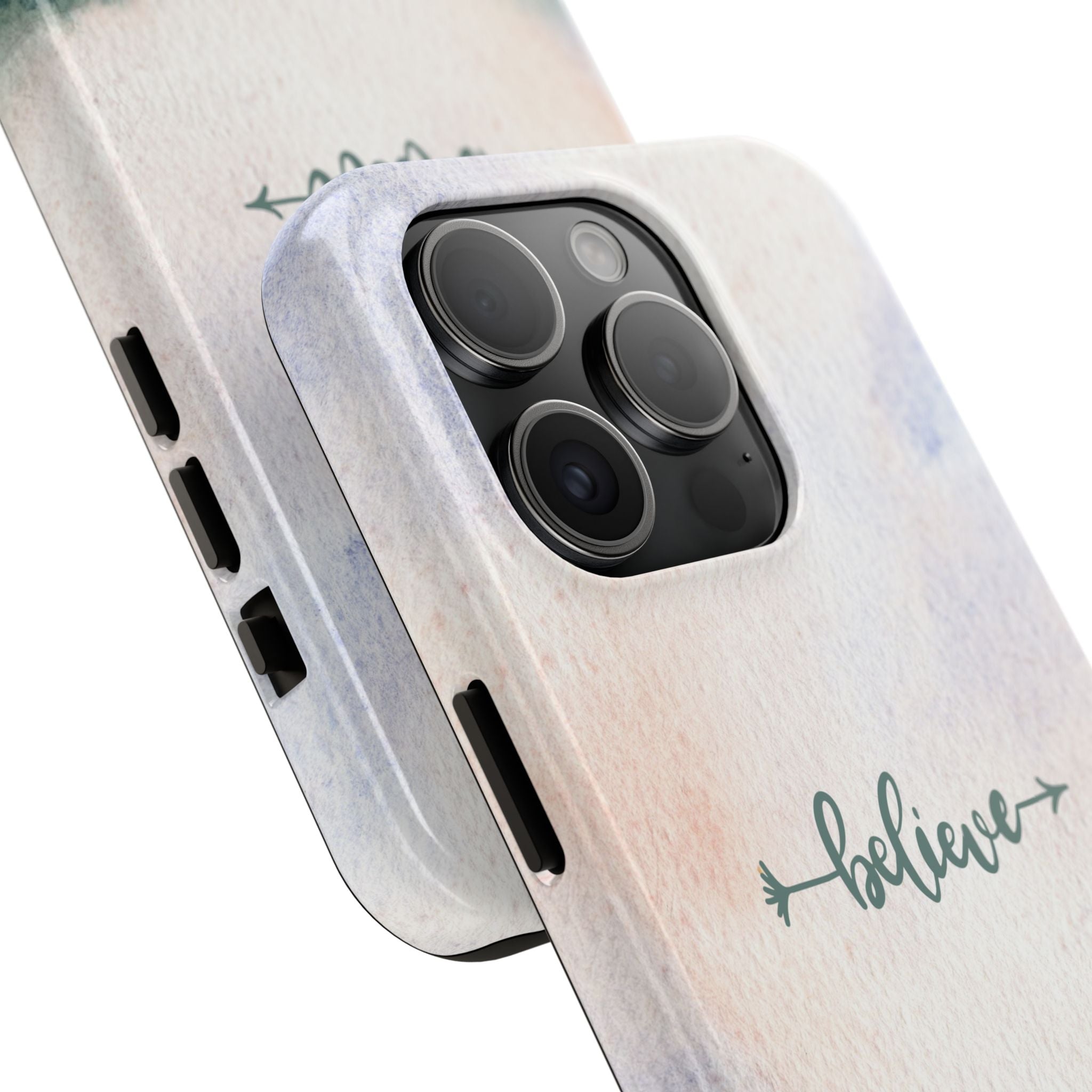 Believe Tough Phone Case (For iPhone, Galaxy & More) - Watercolor Flower