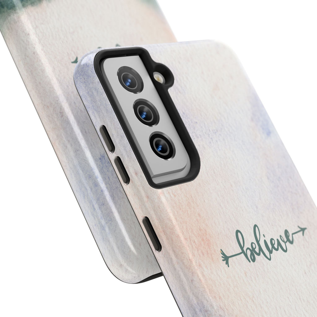 Believe Tough Phone Case (For iPhone, Galaxy & More) - Watercolor Flower