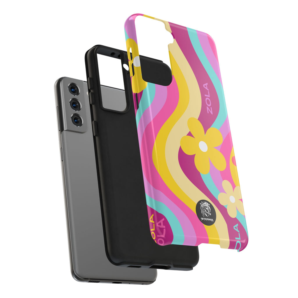 Zola Tough Phone Case (For iPhone, Galaxy & More) - Pink Wave
