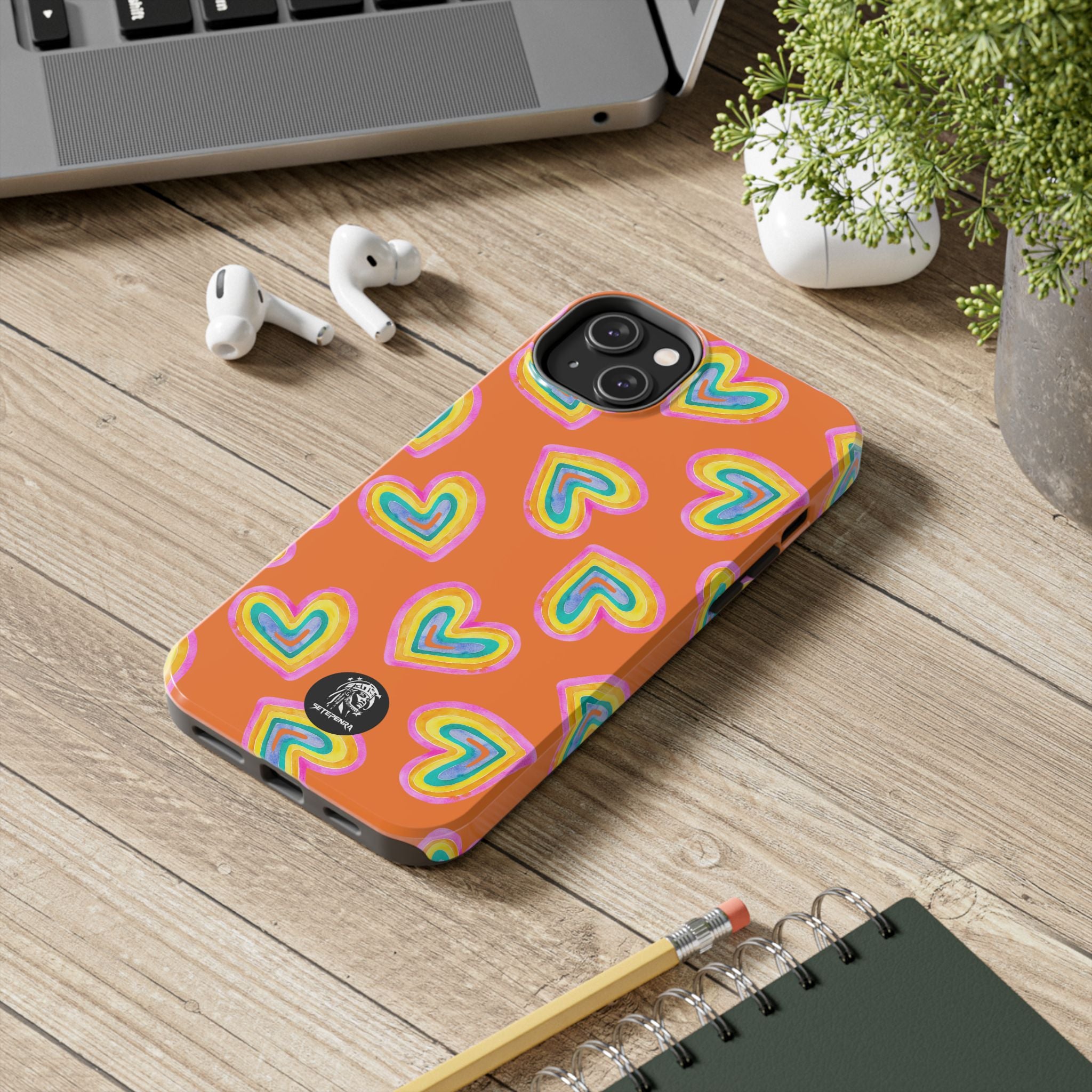 Rainbow Heart Tough Phone Case (For iPhone, Galaxy & More) - Crusta