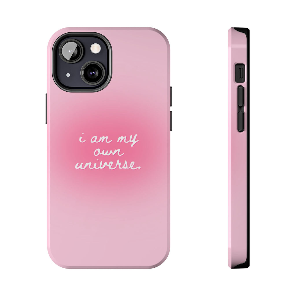 I Am My Own Universe — Pink Gradient Protective Cover Tough Phone Case