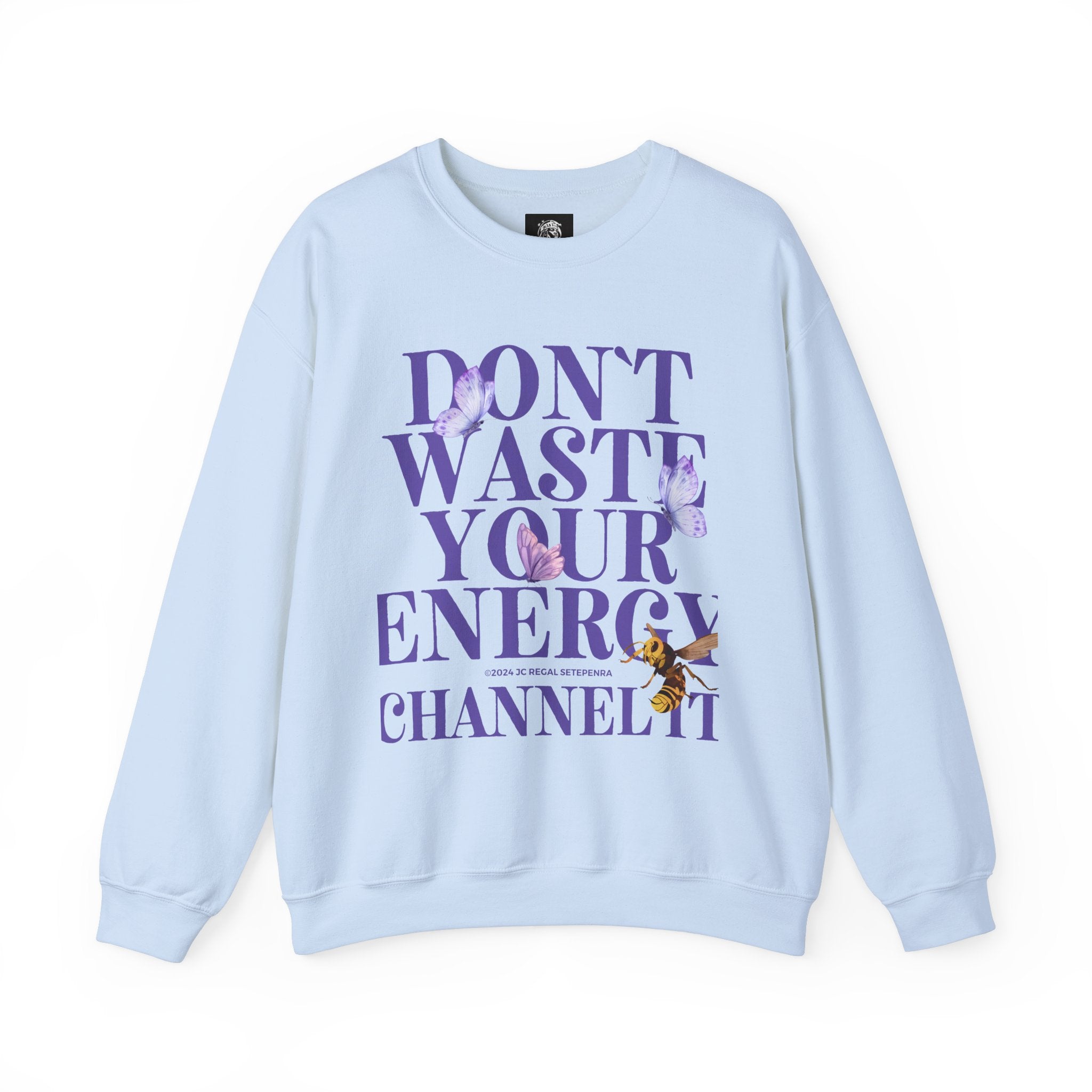 Channel It Unisex Heavy Blend™ Crewneck Sweatshirt (Purple Print) SETEPENRA Sweatshirt.