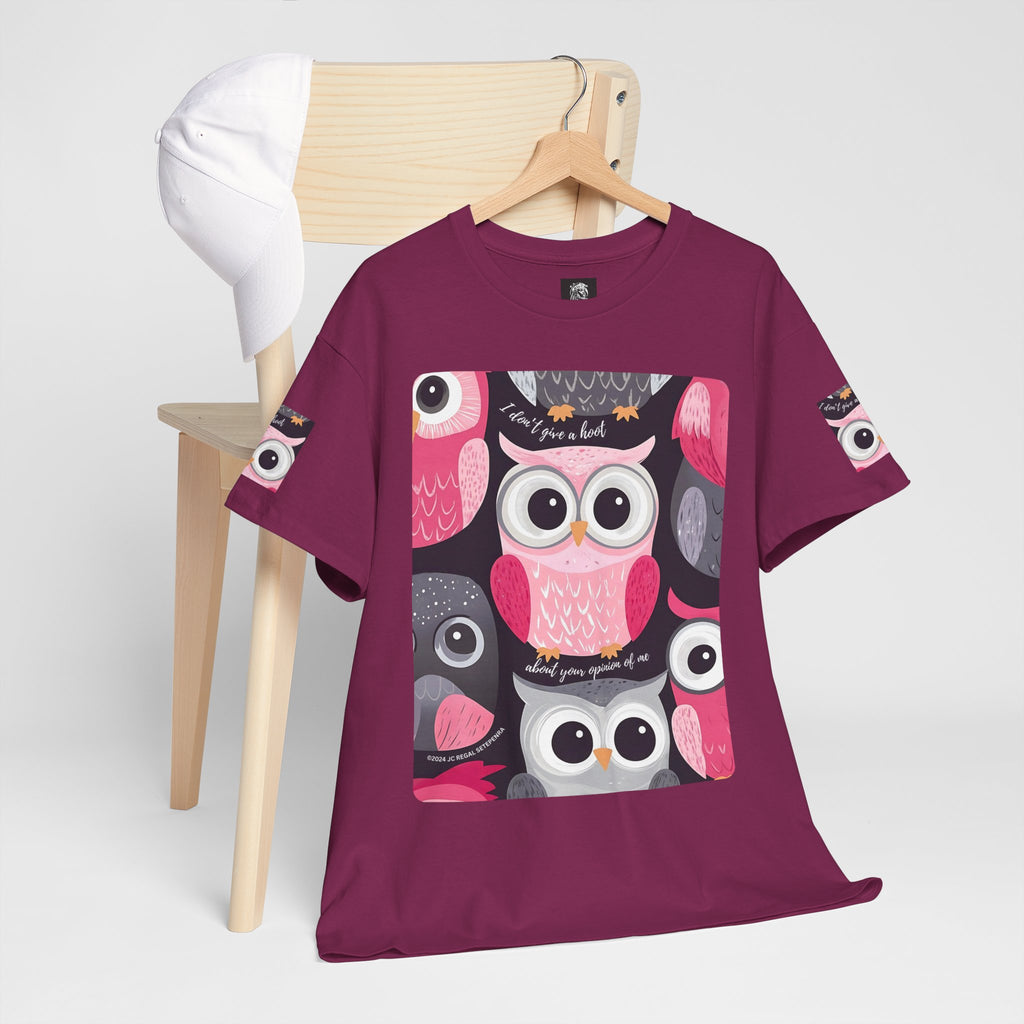 Don't Give A Hoot Unisex Heavy Cotton Tee SETEPENRA T-Shirt.