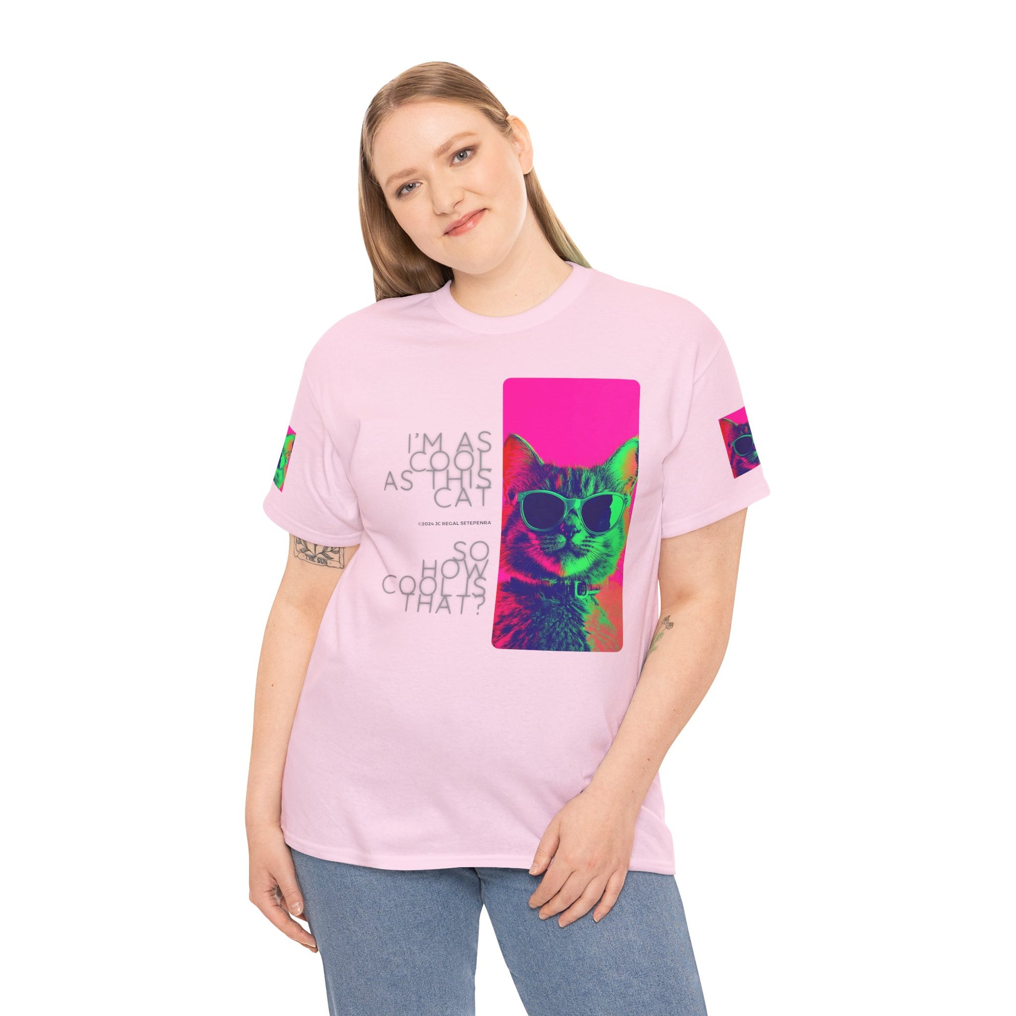 Cool Cat (Whiskers 1) Unisex Heavy Cotton Tee