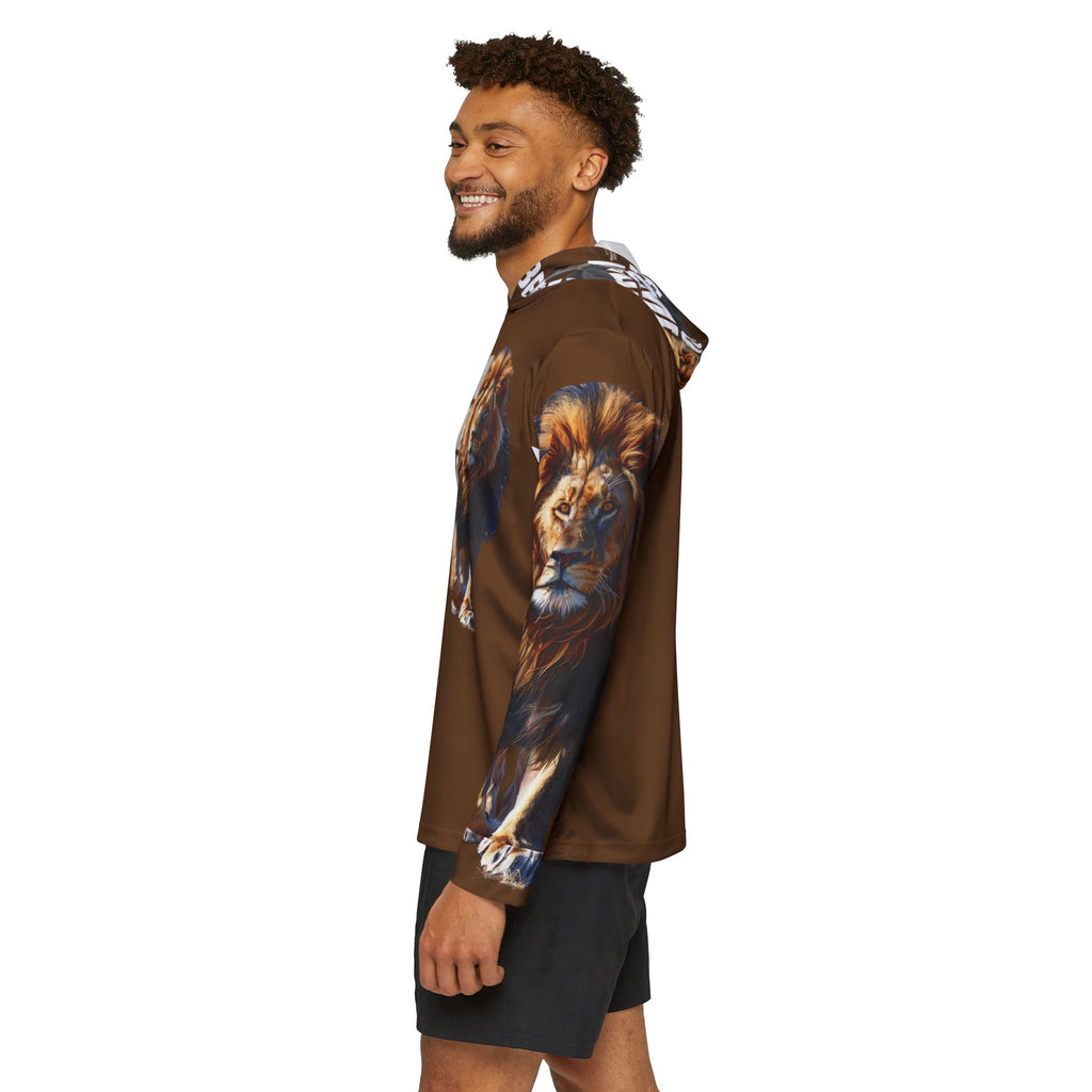 You Become What You Believe Men's Sports Warmup Hoodie (Brown) SETEPENRA All Over Prints.