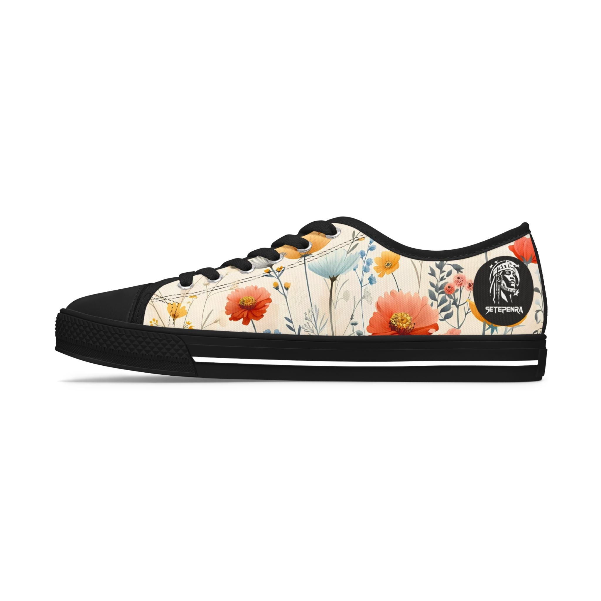 Flower Mist Women's Low Top Sneakers SETEPENRA Shoes.