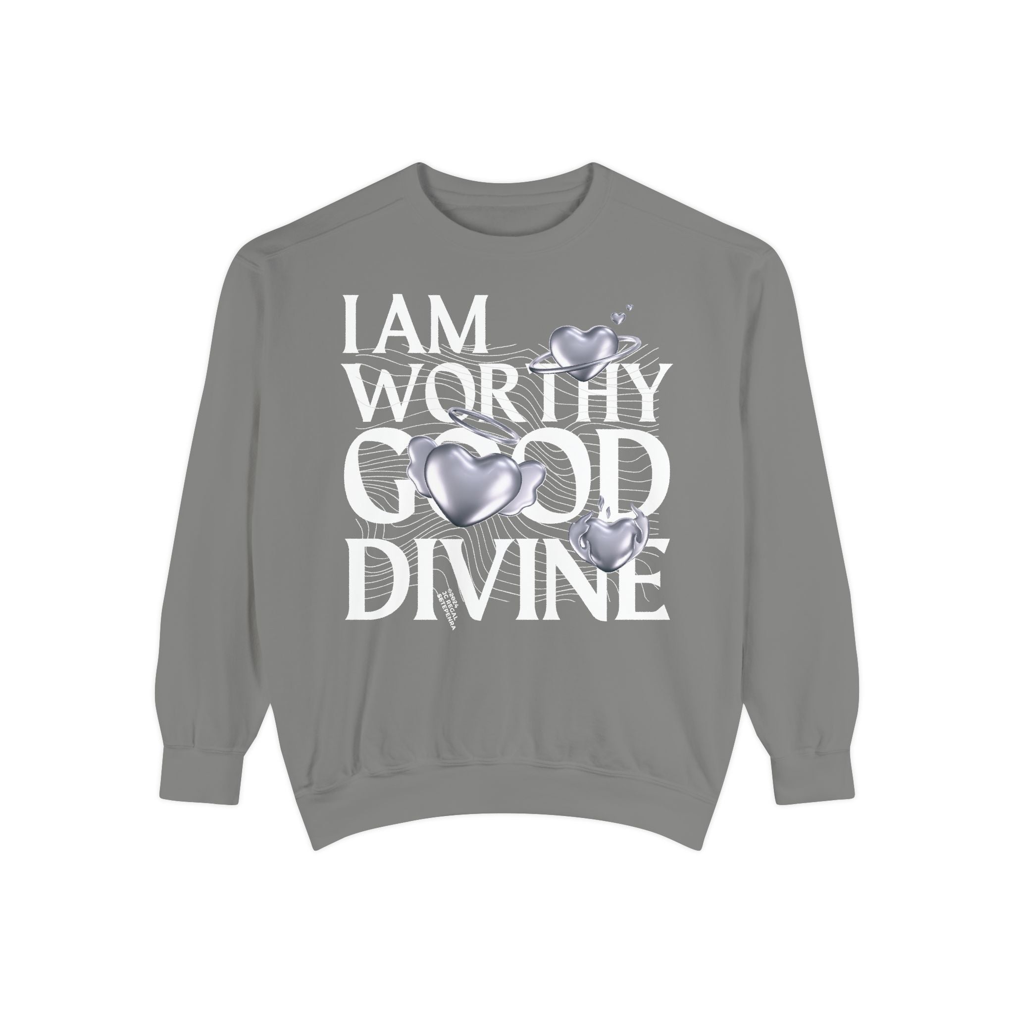 I AM WORTHY GOOD DIVINE Unisex Garment-Dyed Sweatshirt SETEPENRA Sweatshirt.