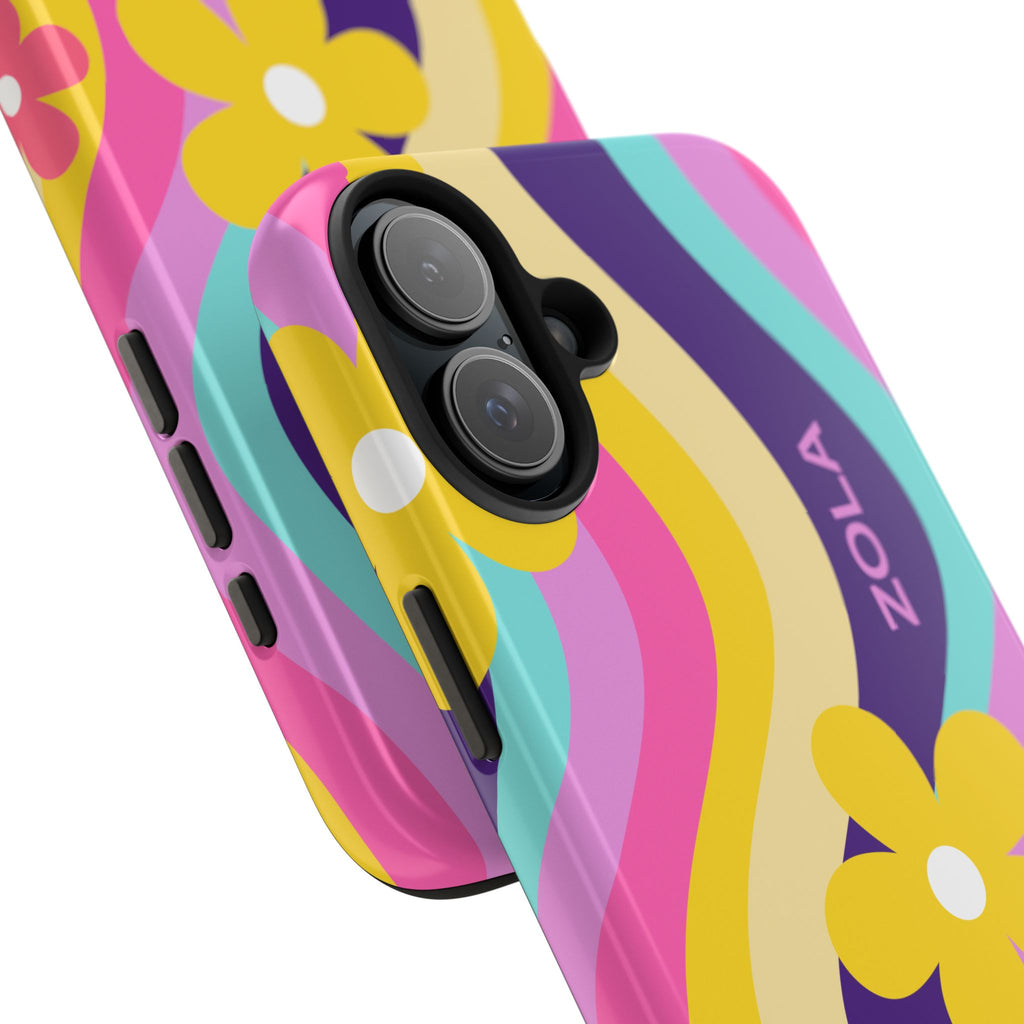 Zola Tough Phone Case (For iPhone, Galaxy & More) - Purple Wave