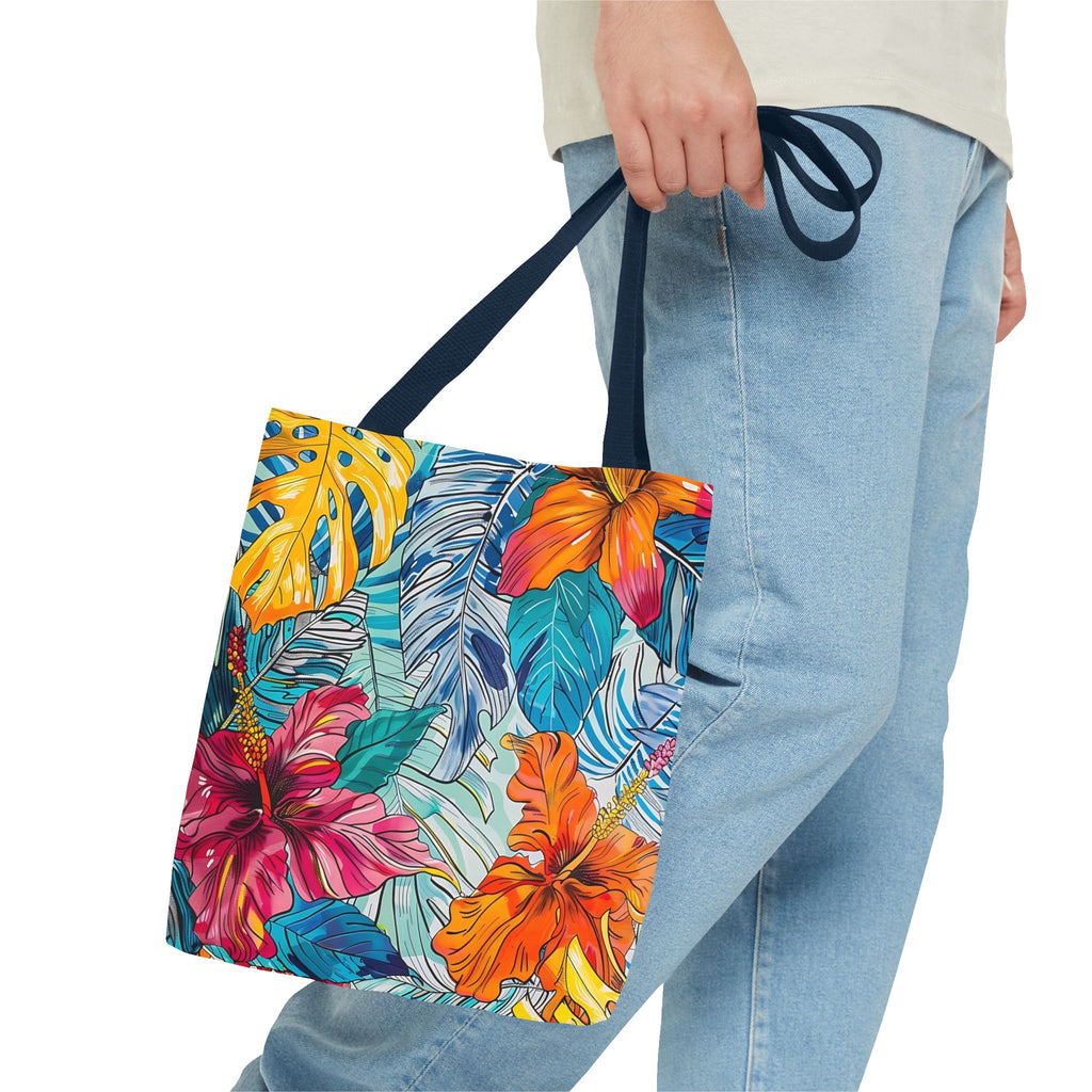 Monstera Hibiscus Tote Bag