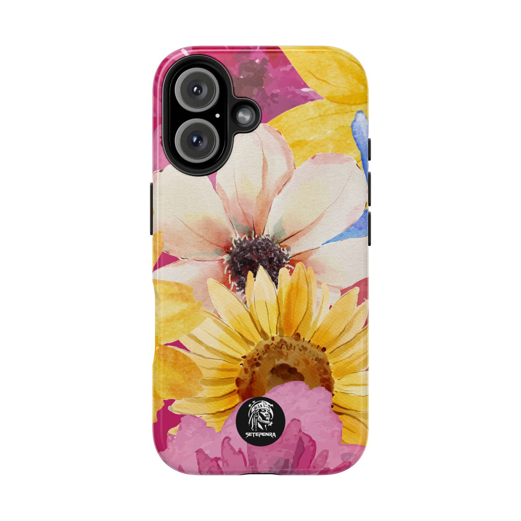 Watercolor Flowers Tough Phone Case (For iPhone, Galaxy & More)