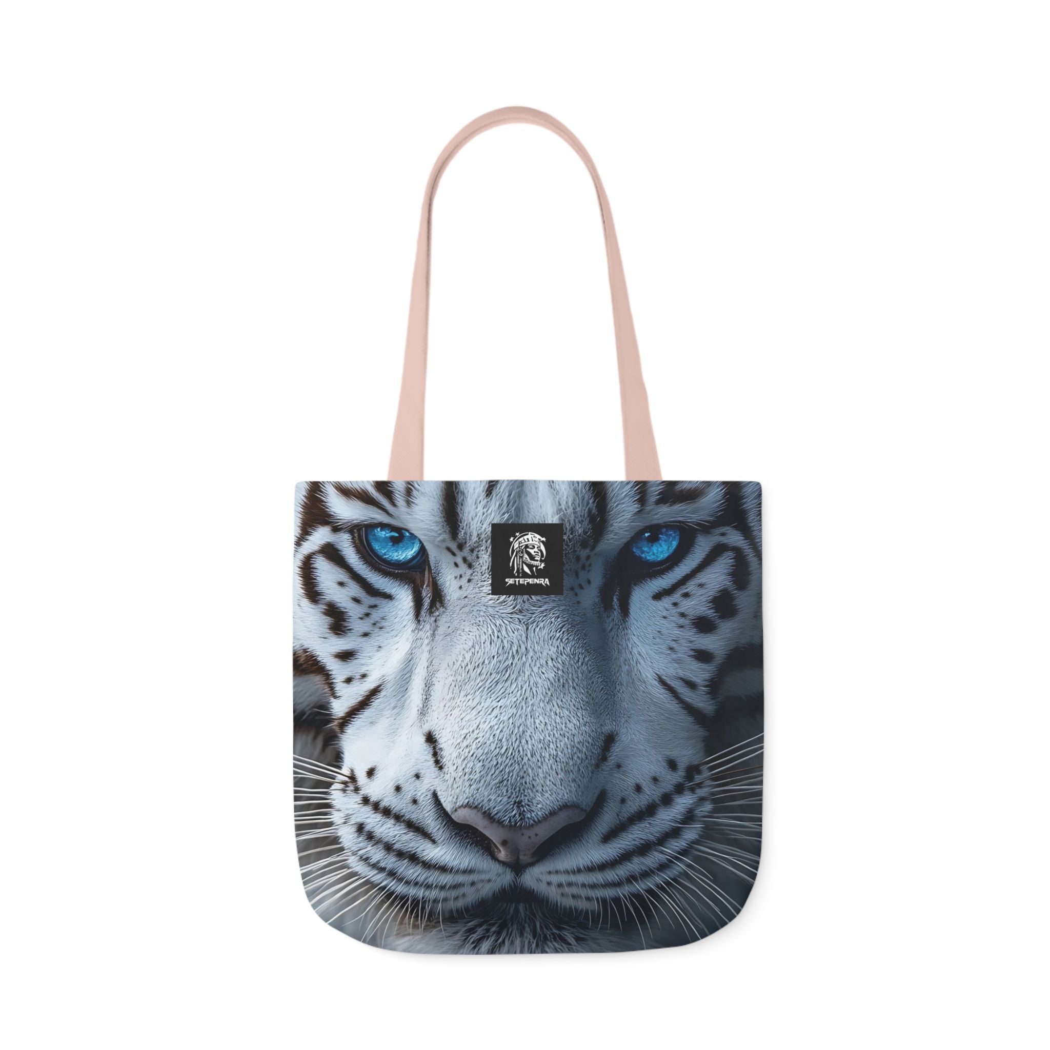 Primal Power Canvas Tote Bag, 5-Color Straps - White Tiger (1st Edition)