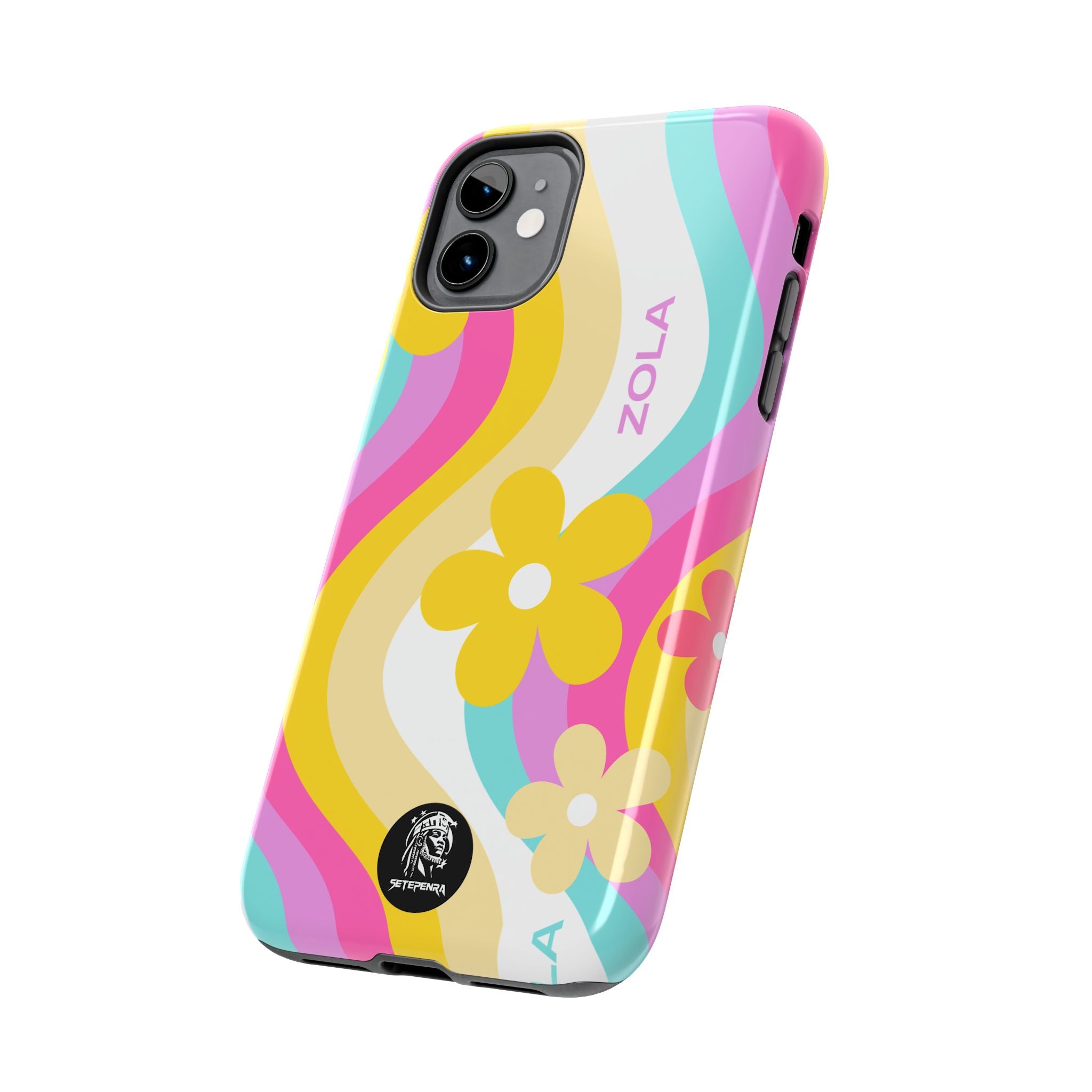Zola Tough Phone Case (For iPhone, Galaxy & More) - White Wave