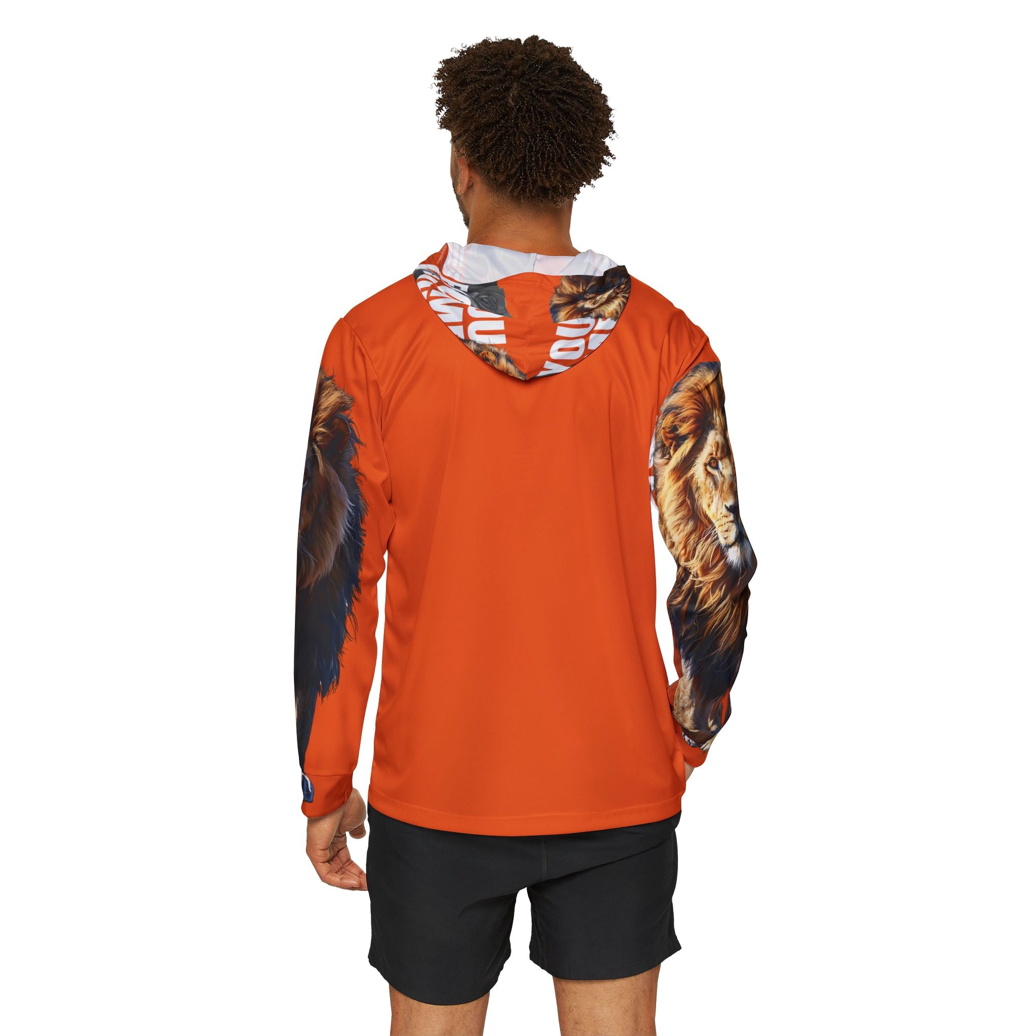 You Become What You Believe Men's Sports Warmup Hoodie (Orange) SETEPENRA All Over Prints.