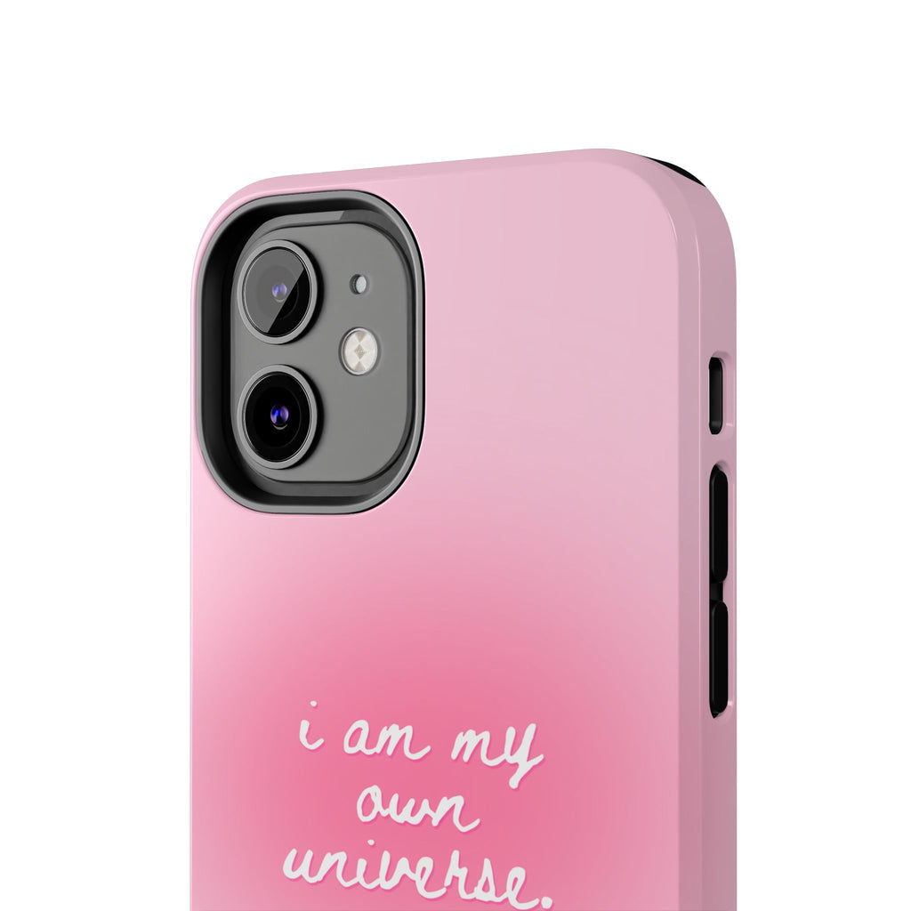 I Am My Own Universe — Pink Gradient Protective Cover Tough Phone Case