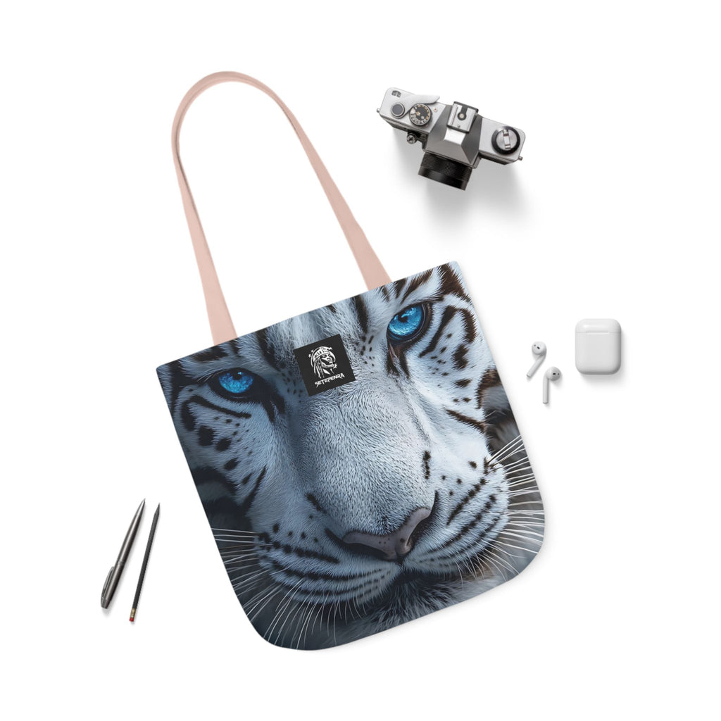 Primal Power Canvas Tote Bag, 5-Color Straps - White Tiger (1st Edition)