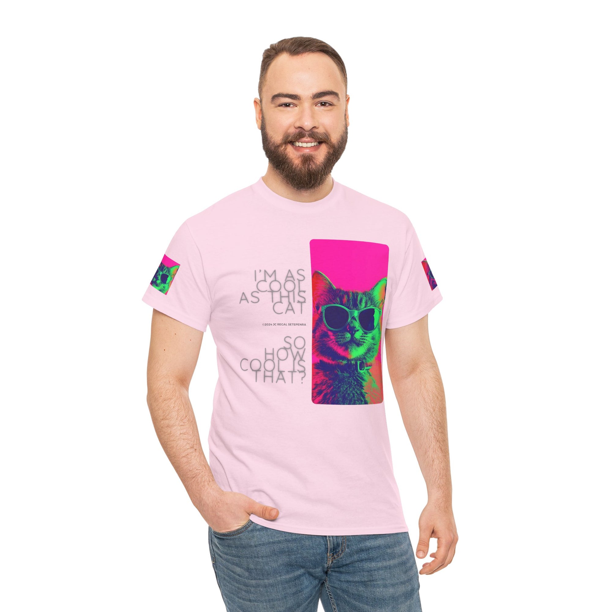 Cool Cat (Whiskers 1) Unisex Heavy Cotton Tee